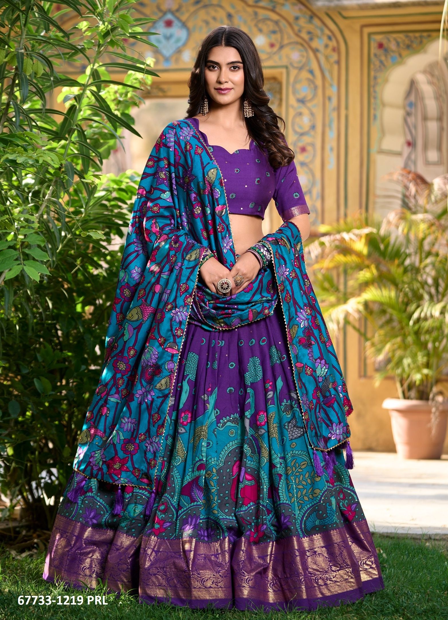 MARVEL - Catalog # 67733 (Set of 7 Semi-Stitched Lehengas)