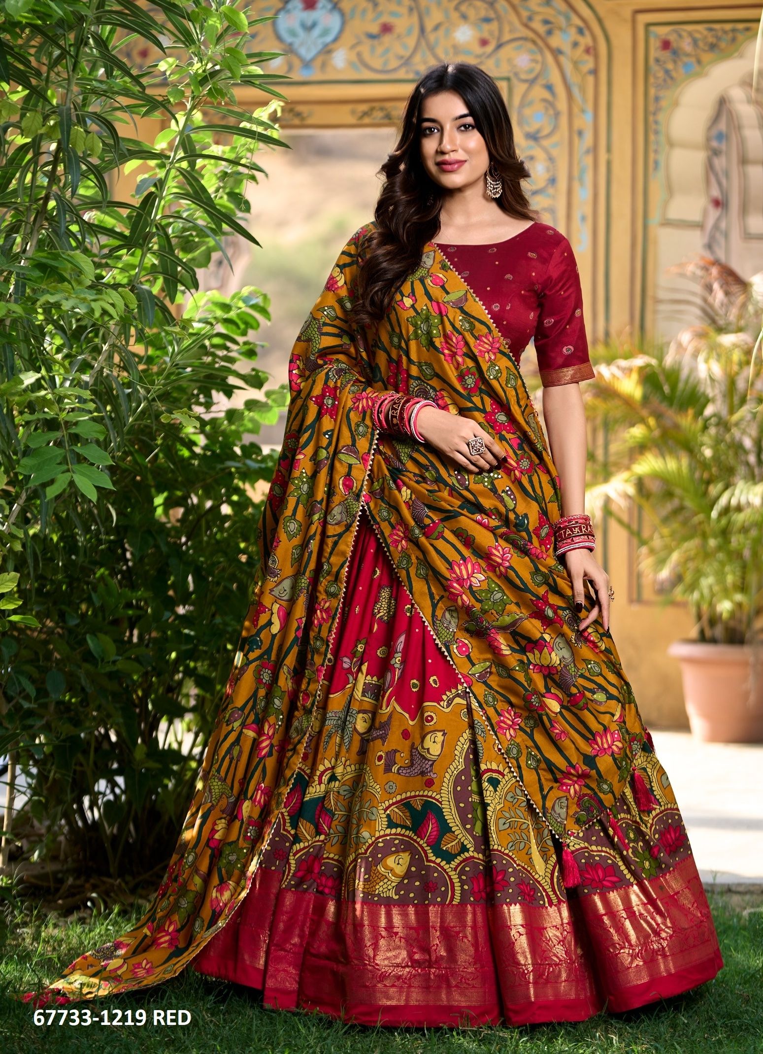 MARVEL - Catalog # 67733 (Set of 7 Semi-Stitched Lehengas)