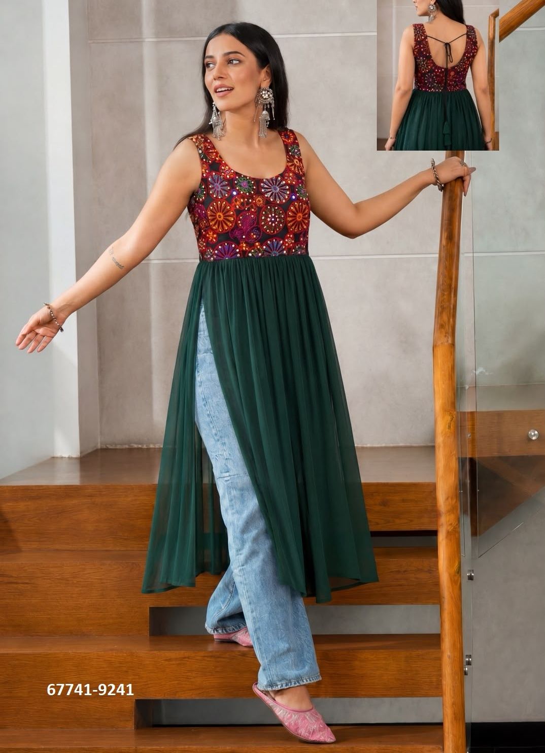 PEENAL - Catalog # 67741 (Set of 5 Readymade Women's Kurtis / Tops) PEENAL - Catalog # 67741 (Set of 5 Readymade Women's Kurtis / Tops)