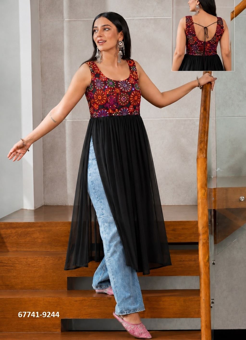 PEENAL - Catalog # 67741 (Set of 5 Readymade Women's Kurtis / Tops) PEENAL - Catalog # 67741 (Set of 5 Readymade Women's Kurtis / Tops)