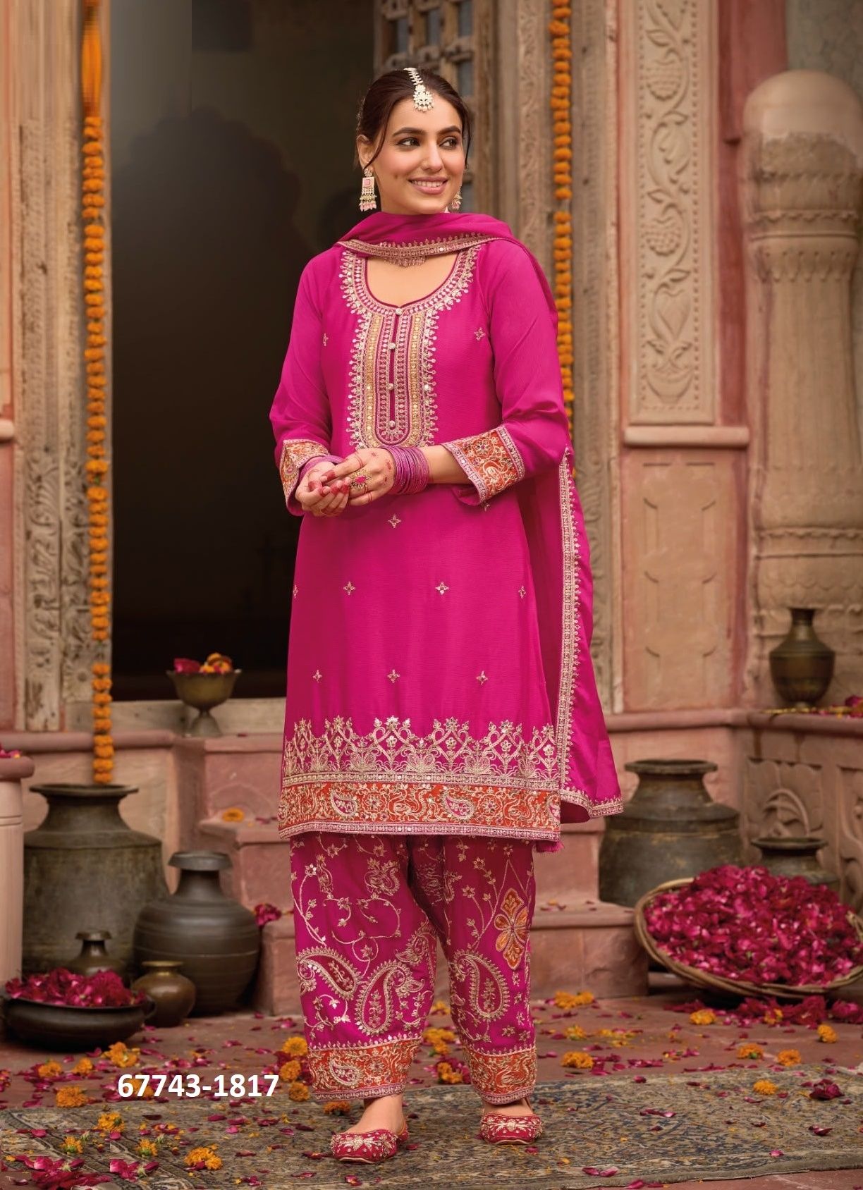 KULSUM - Catalog # 67743 (Set of 3 Readymade Salwar Suits)
