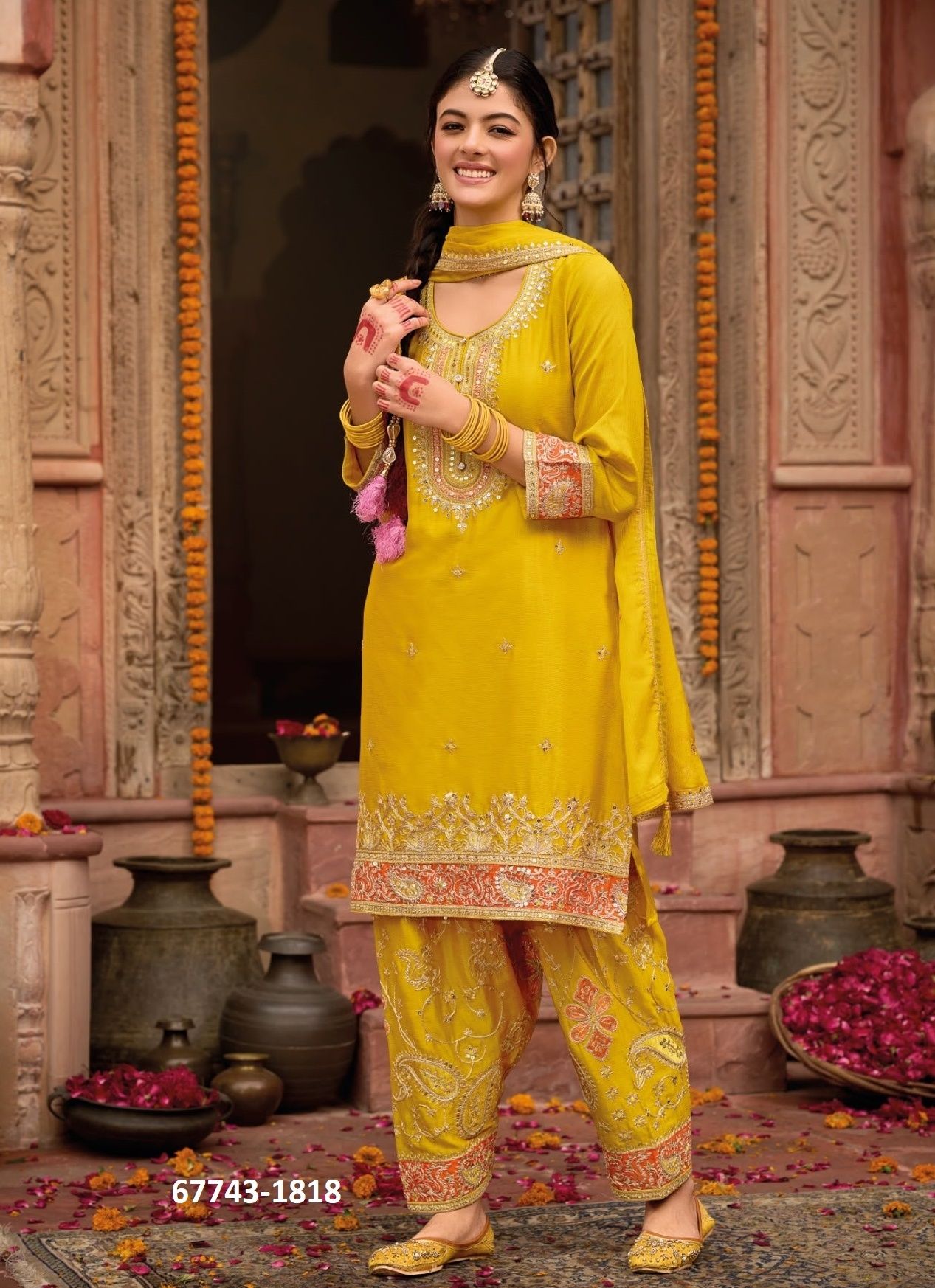 KULSUM - Catalog # 67743 (Set of 3 Readymade Salwar Suits)