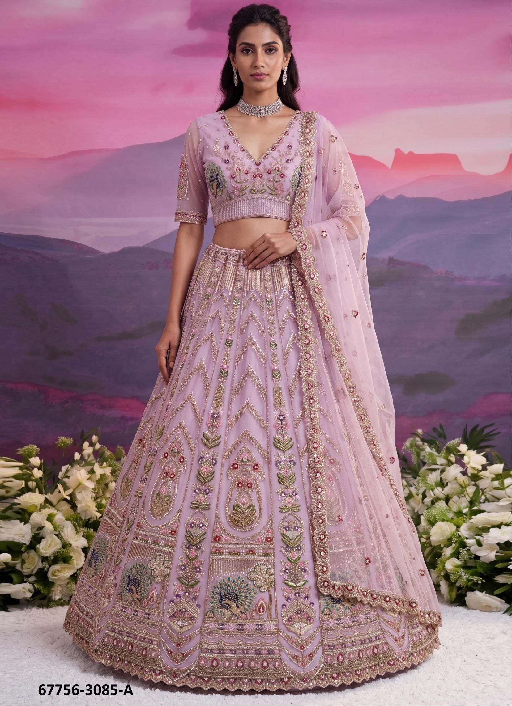 LAKME - Catalog # 67756 (Set of 9 Semi-Stitched Lehengas) LAKME - Catalog # 67756 (Set of 9 Semi-Stitched Lehengas)