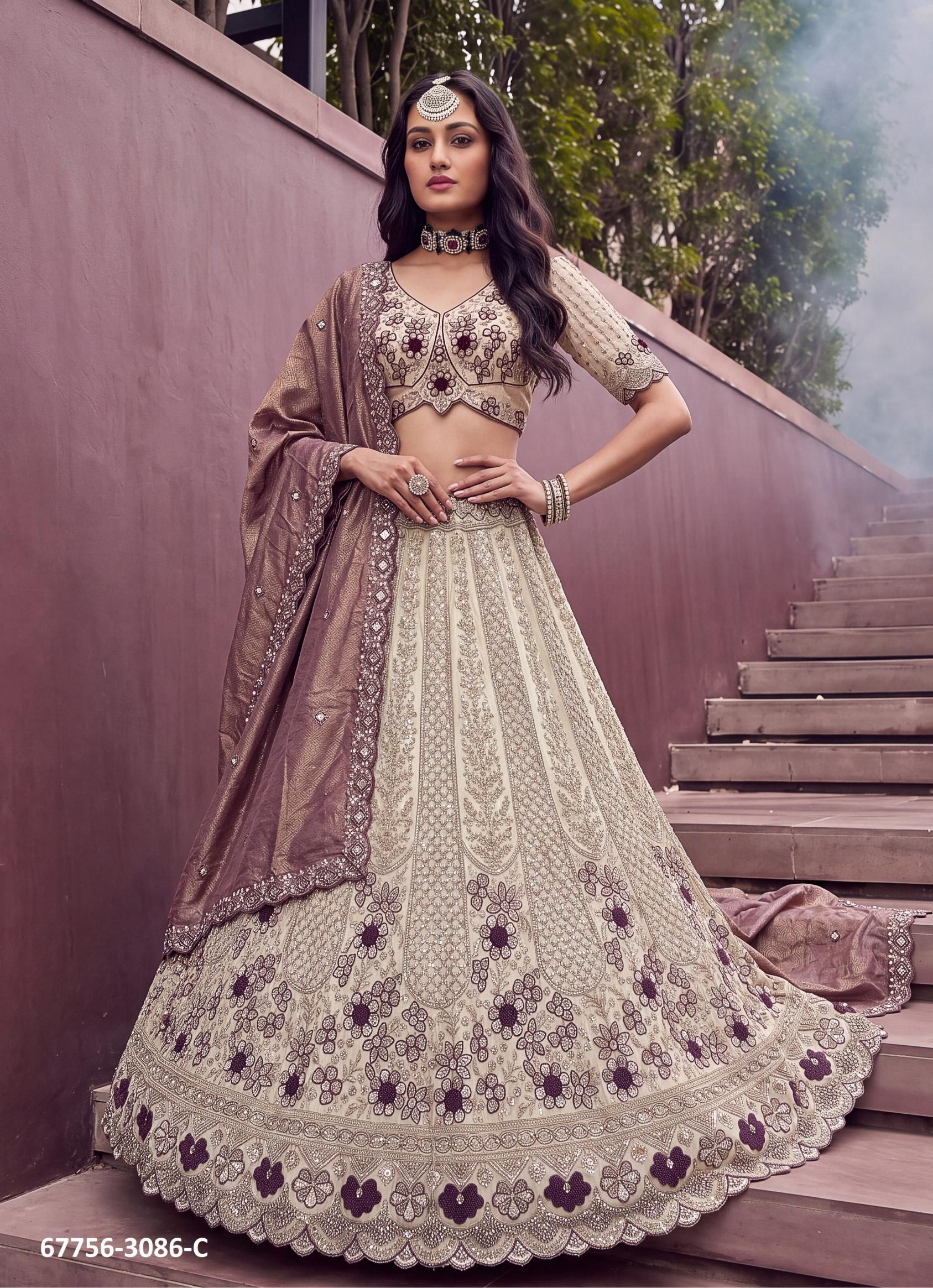 LAKME - Catalog # 67756 (Set of 9 Semi-Stitched Lehengas) LAKME - Catalog # 67756 (Set of 9 Semi-Stitched Lehengas)