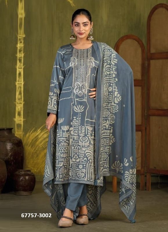 SUKH-MANI - Catalog # 67757 (Set of 4 Semi-Stitched / Un-Stitched Suits) SUKH-MANI - Catalog # 67757 (Set of 4 Semi-Stitched / Un-Stitched Suits)