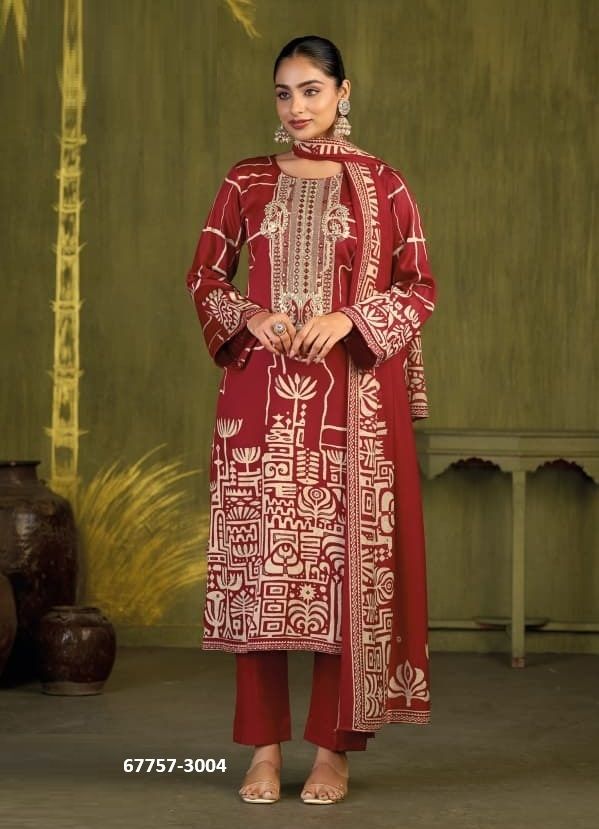 SUKH-MANI - Catalog # 67757 (Set of 4 Semi-Stitched / Un-Stitched Suits) SUKH-MANI - Catalog # 67757 (Set of 4 Semi-Stitched / Un-Stitched Suits)