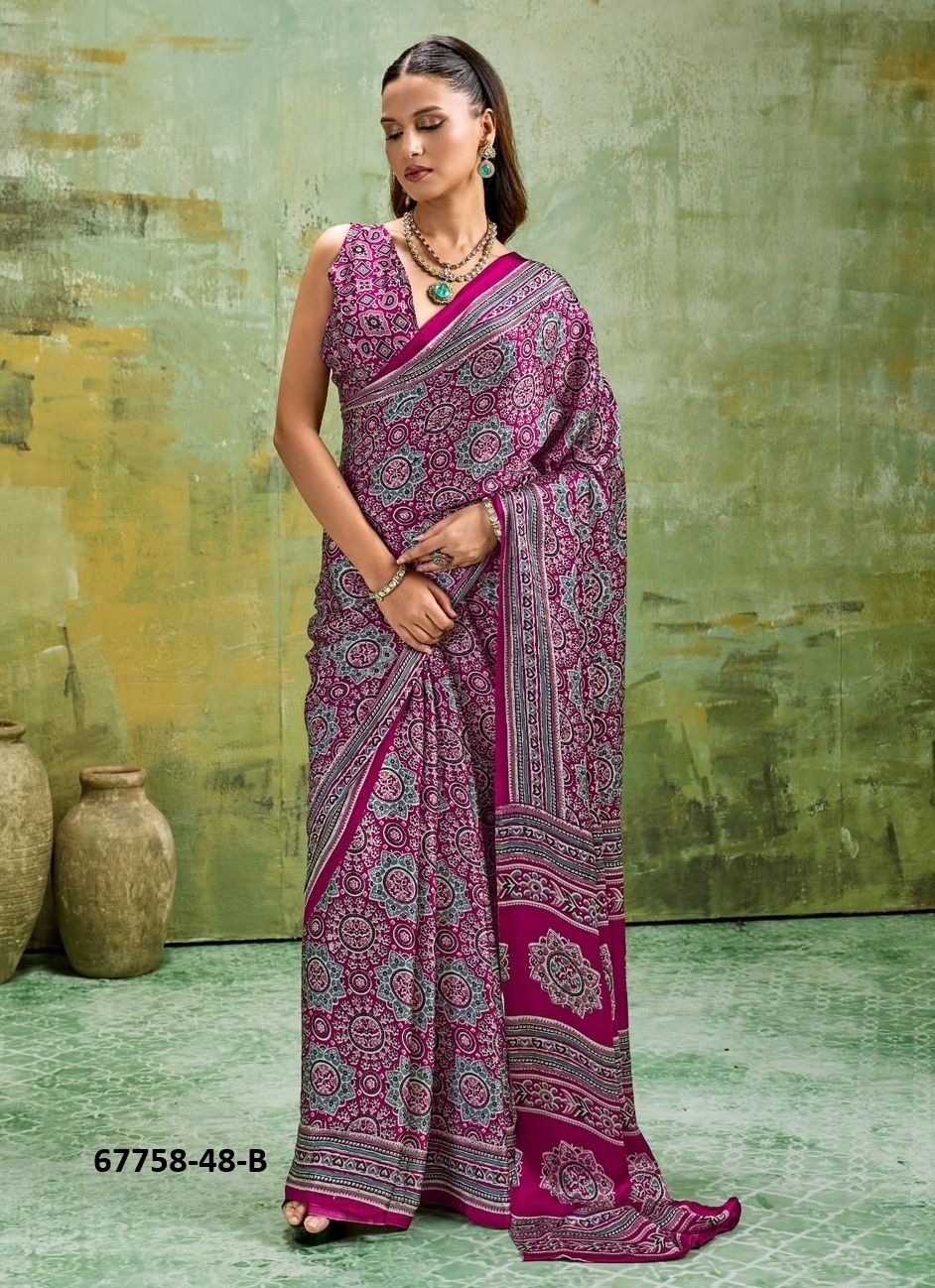 POORNIMA - Catalog # 67758 (Set of 6 Sarees)