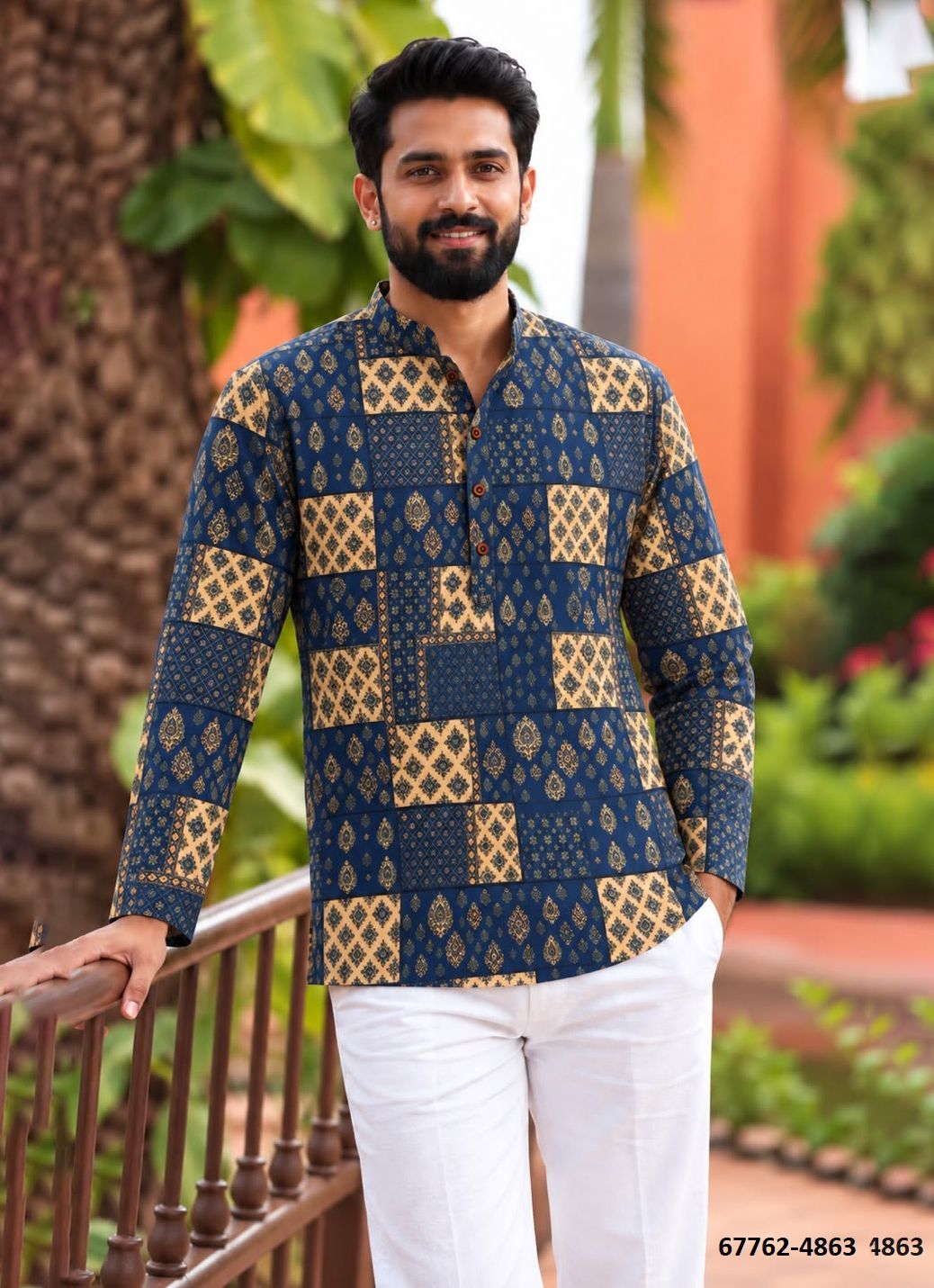 NAVRATRI KURTA - Catalog # 67762 (Set of 9 Men's Ethnic Wear)