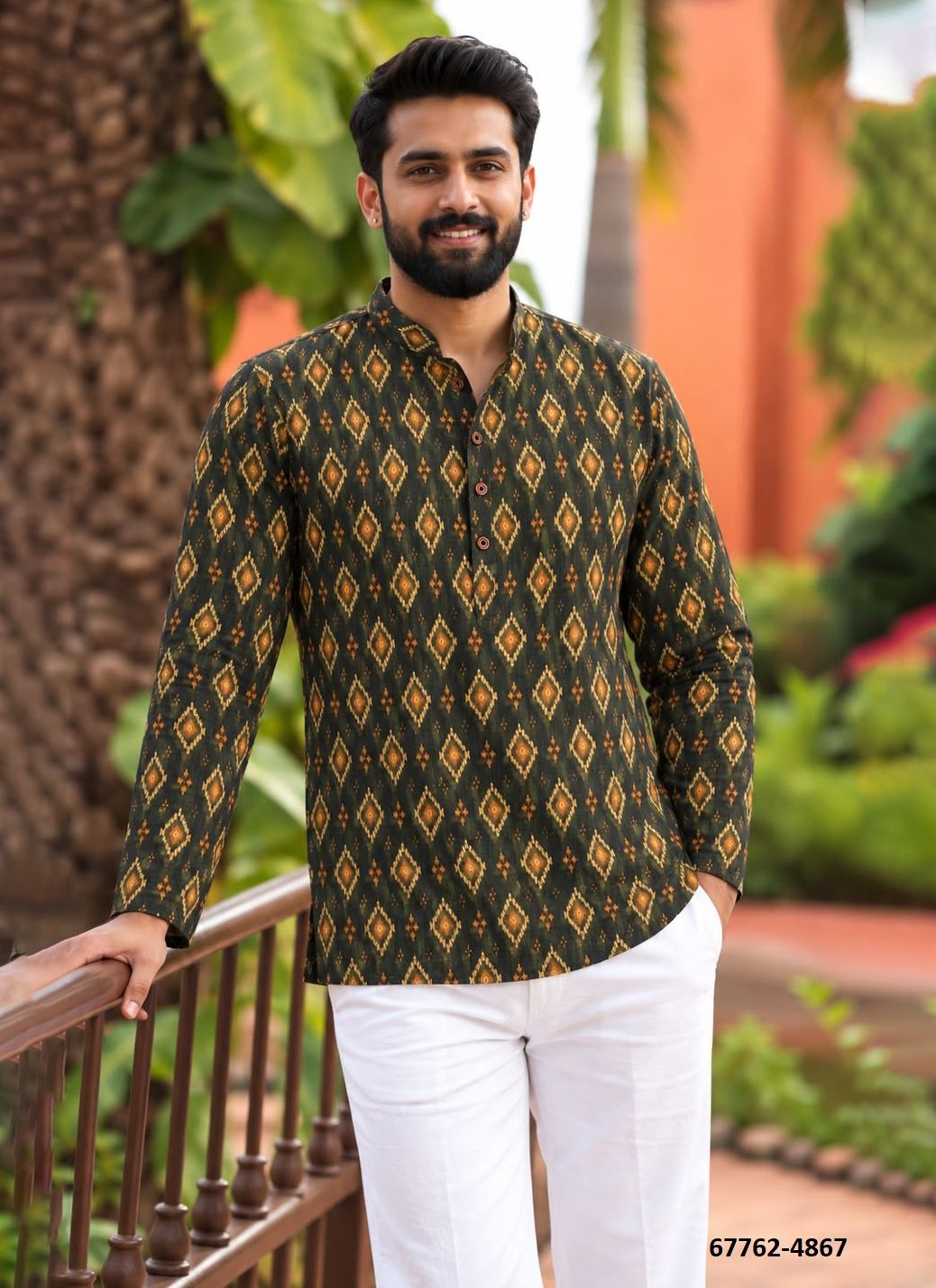 NAVRATRI KURTA - Catalog # 67762 (Set of 9 Men's Ethnic Wear)