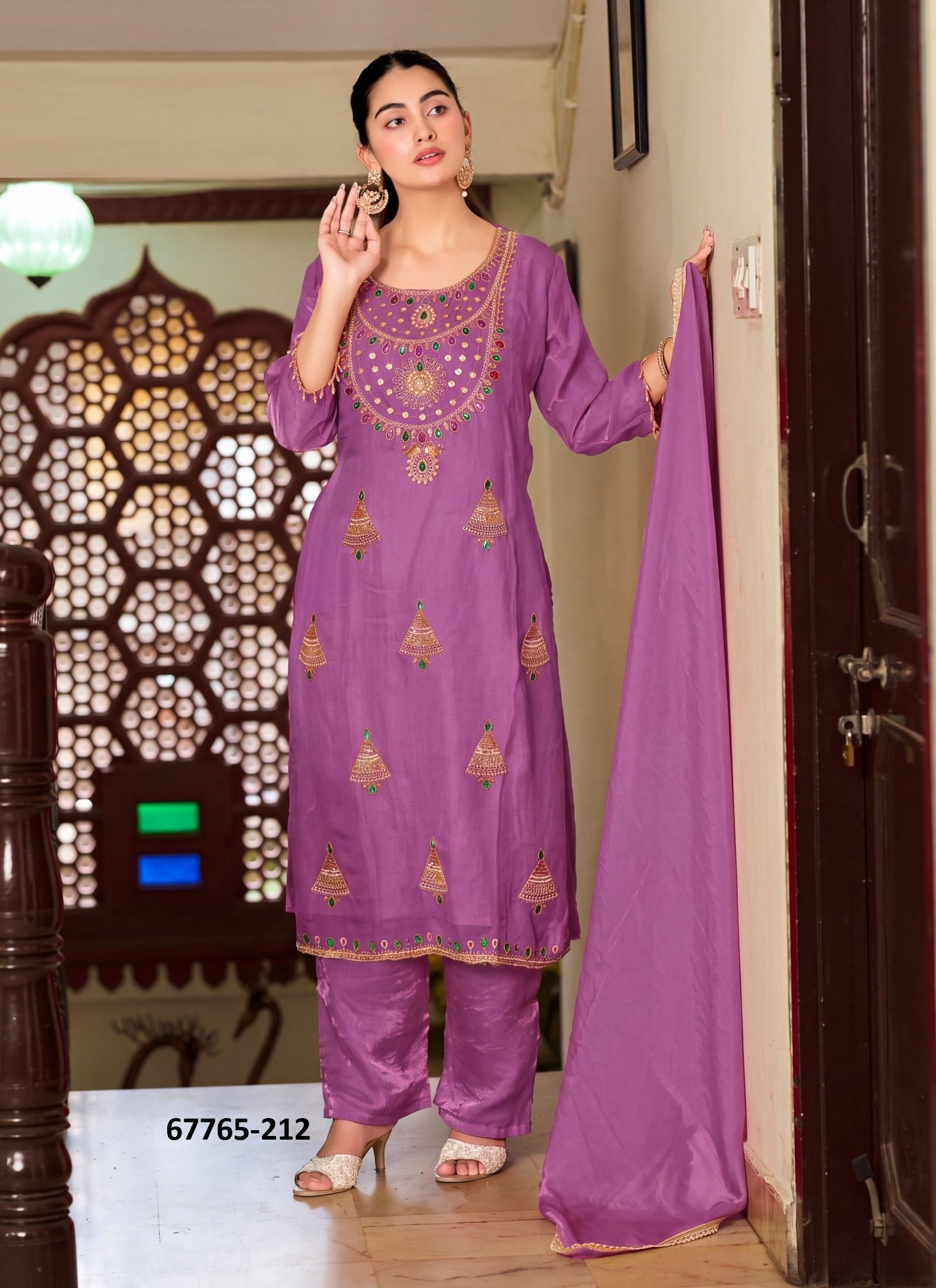 PRAGYA - Catalog # 67765 (Set of 4 SIZE-SETS [Readymade Salwar Suits])