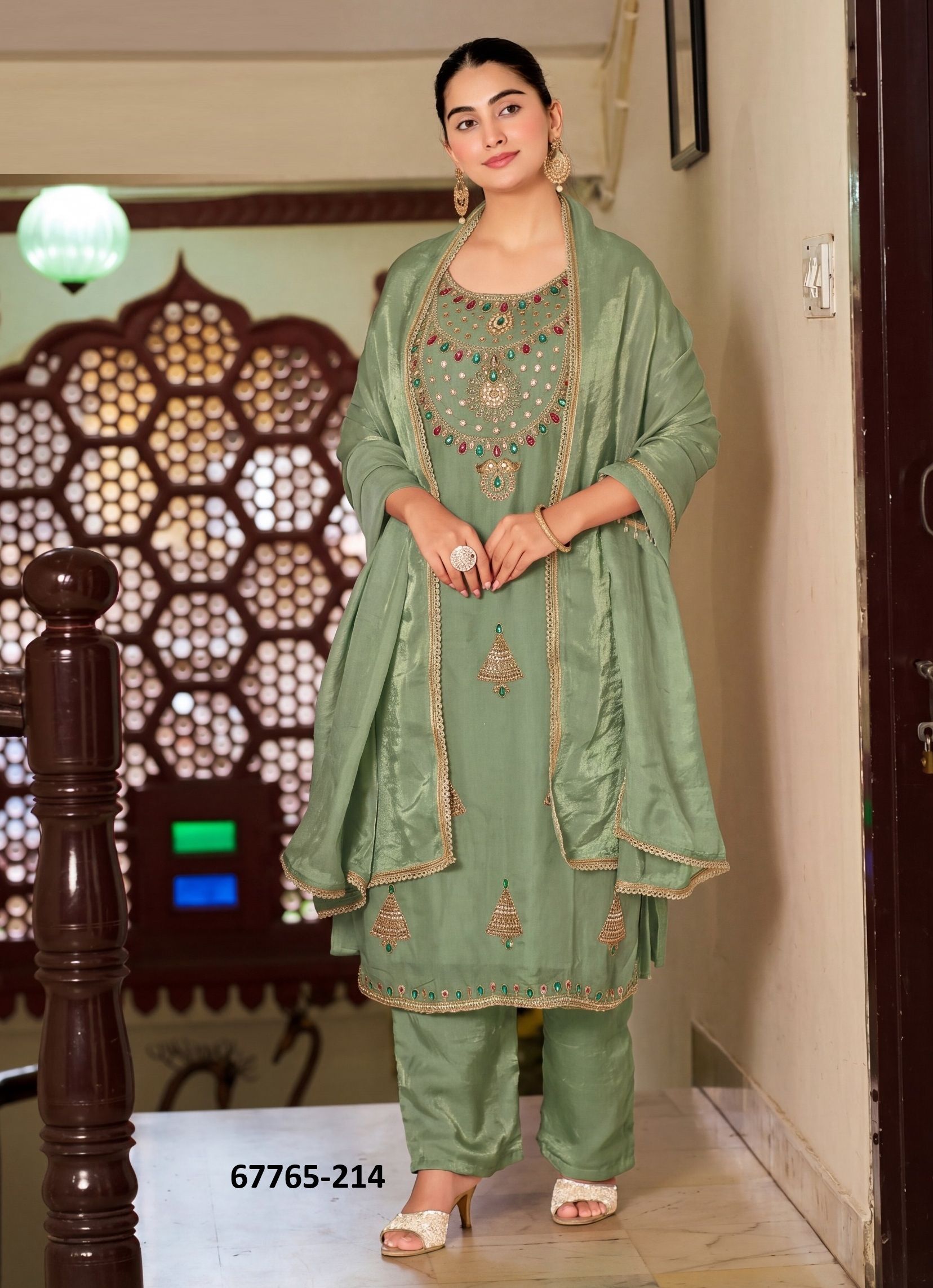 PRAGYA - Catalog # 67765 (Set of 4 SIZE-SETS [Readymade Salwar Suits])