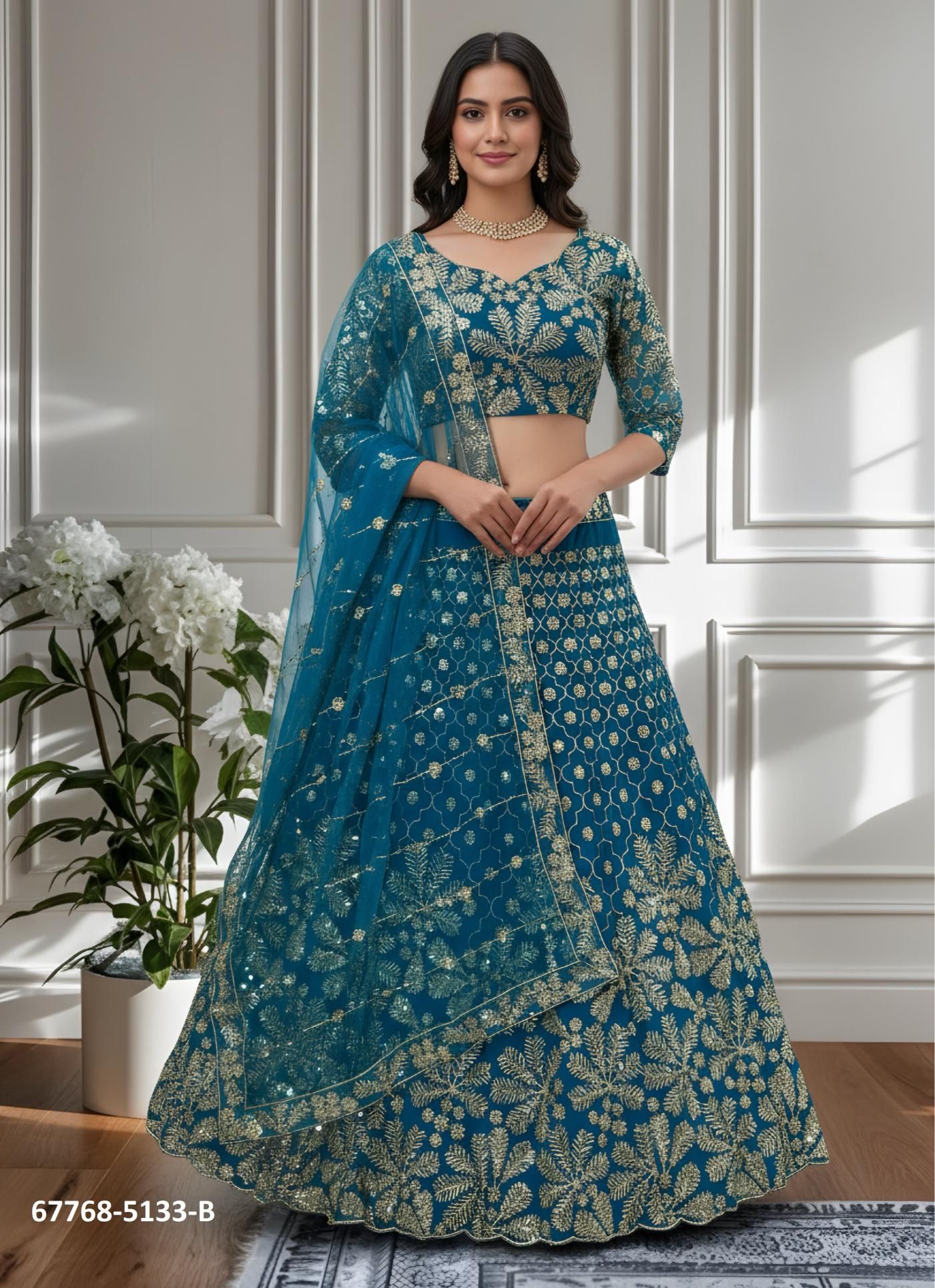 NAYAK - Catalog # 67768 (Set of 3 Semi-Stitched Lehengas) NAYAK - Catalog # 67768 (Set of 3 Semi-Stitched Lehengas)