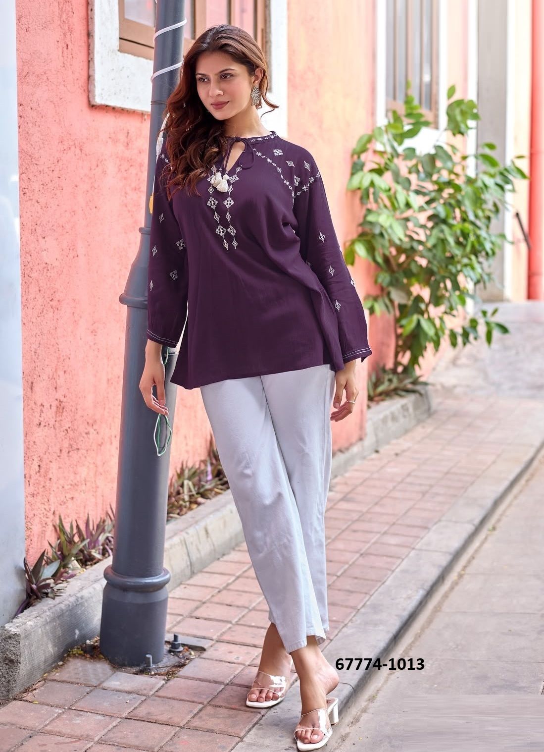MAGNA - Catalog # 67774 (Set of 6 Readymade Women's Kurtis / Tops) MAGNA - Catalog # 67774 (Set of 6 Readymade Women's Kurtis / Tops)