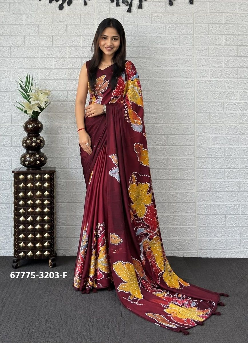 JELLY DIGITAL - Catalog # 67775 (Set of 6 Sarees) JELLY DIGITAL - Catalog # 67775 (Set of 6 Sarees)