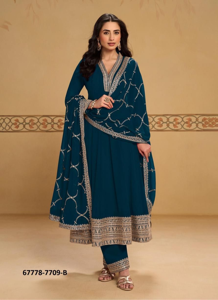 MEHFIL - Catalog # 67778 (Set of 4 Readymade Salwar Suits)