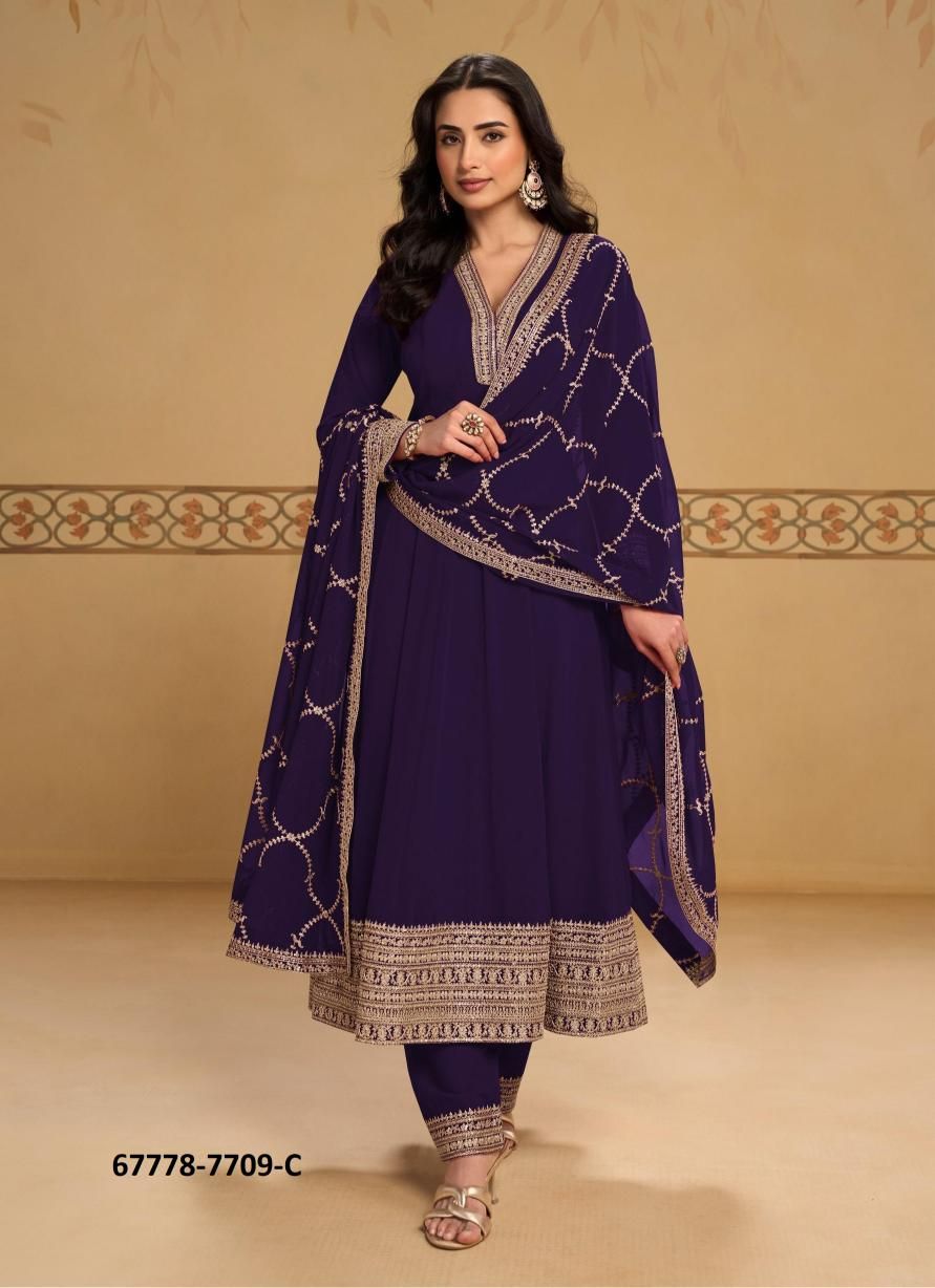 MEHFIL - Catalog # 67778 (Set of 4 Readymade Salwar Suits)