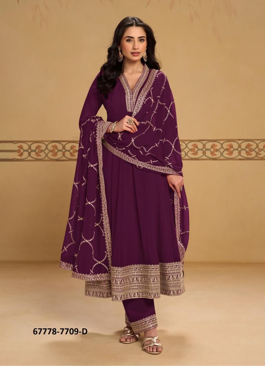 MEHFIL - Catalog # 67778 (Set of 4 Readymade Salwar Suits)