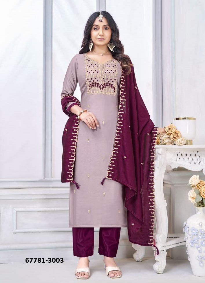 JAMUNA - Catalog # 67781 (Set of 12 Readymade Salwar Suits)
