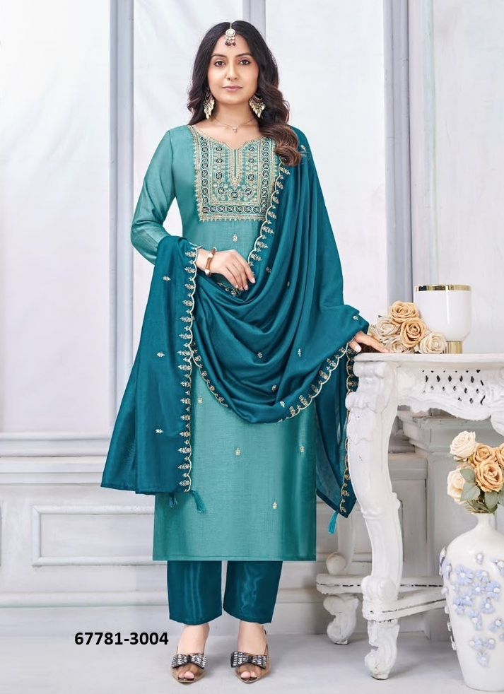 JAMUNA - Catalog # 67781 (Set of 12 Readymade Salwar Suits)
