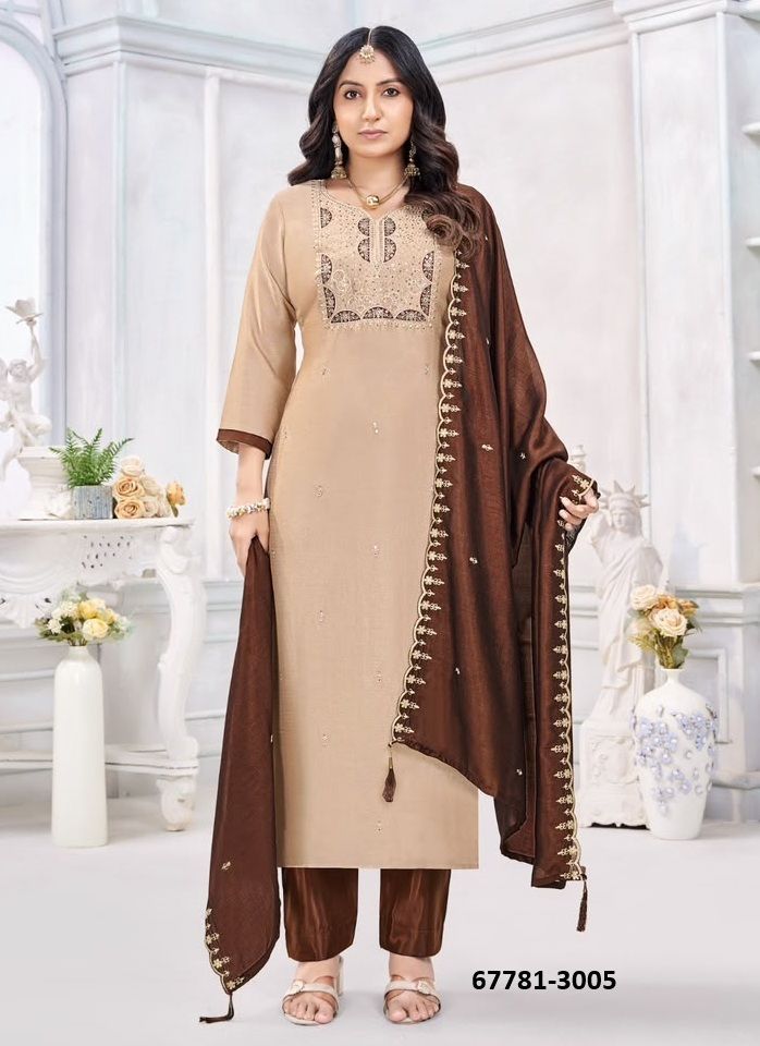 JAMUNA - Catalog # 67781 (Set of 12 Readymade Salwar Suits)