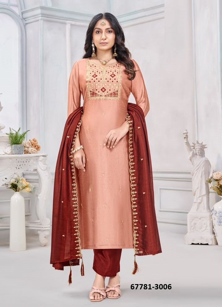 JAMUNA - Catalog # 67781 (Set of 12 Readymade Salwar Suits)