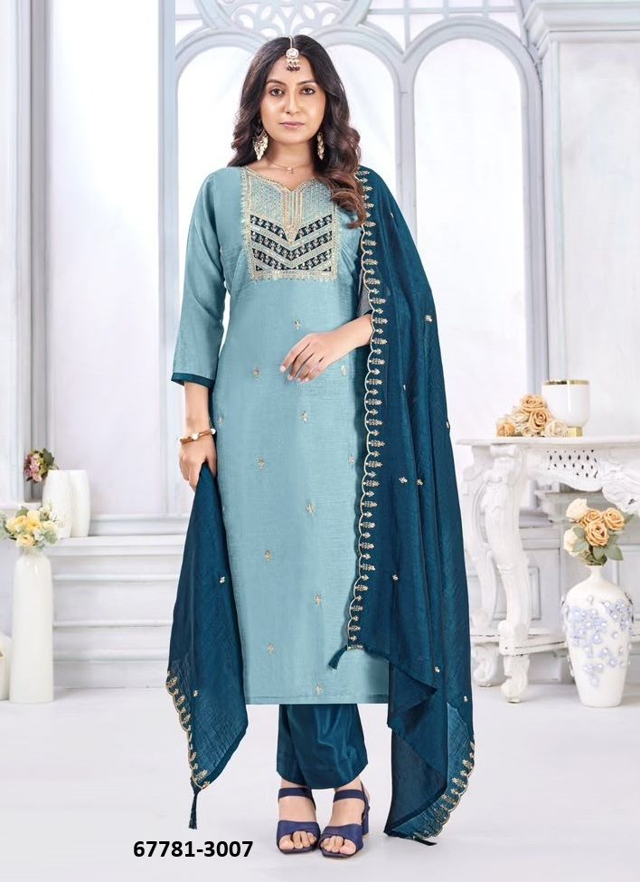 JAMUNA - Catalog # 67781 (Set of 12 Readymade Salwar Suits)
