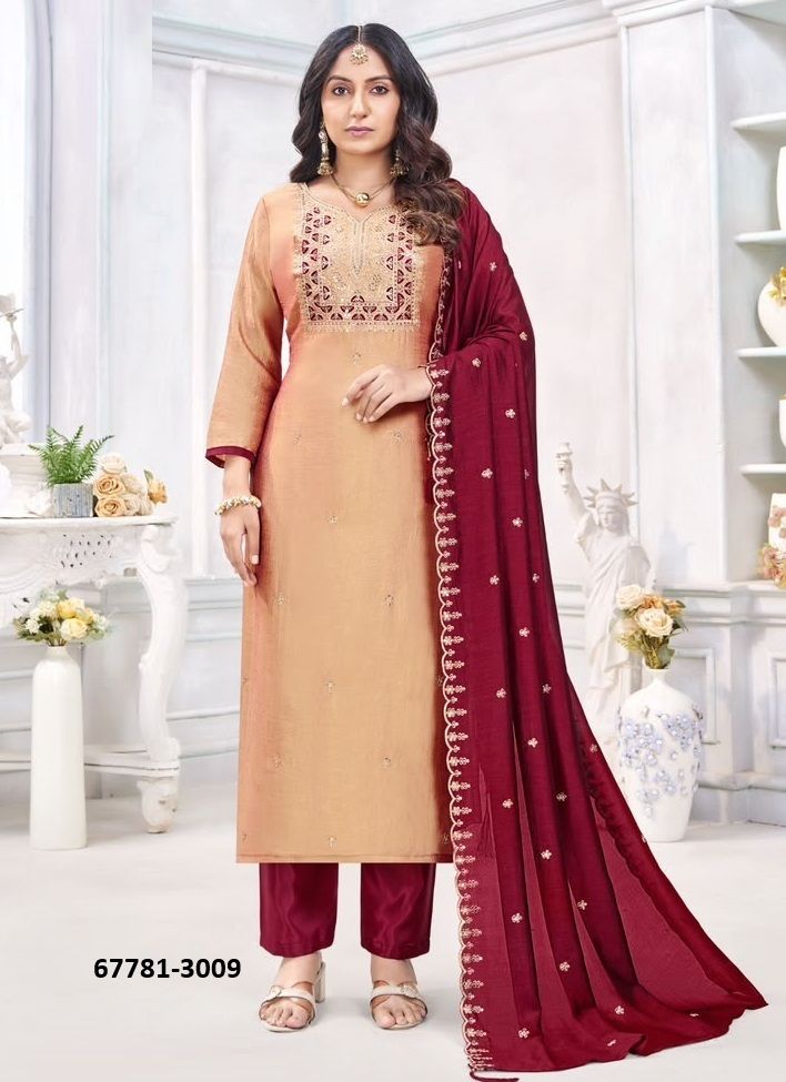 JAMUNA - Catalog # 67781 (Set of 12 Readymade Salwar Suits)