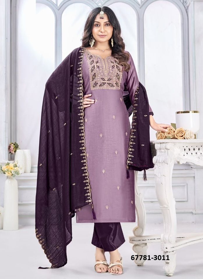 JAMUNA - Catalog # 67781 (Set of 12 Readymade Salwar Suits)