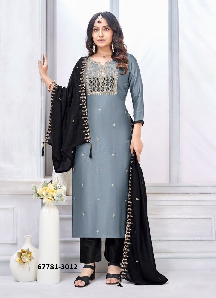 JAMUNA - Catalog # 67781 (Set of 12 Readymade Salwar Suits)