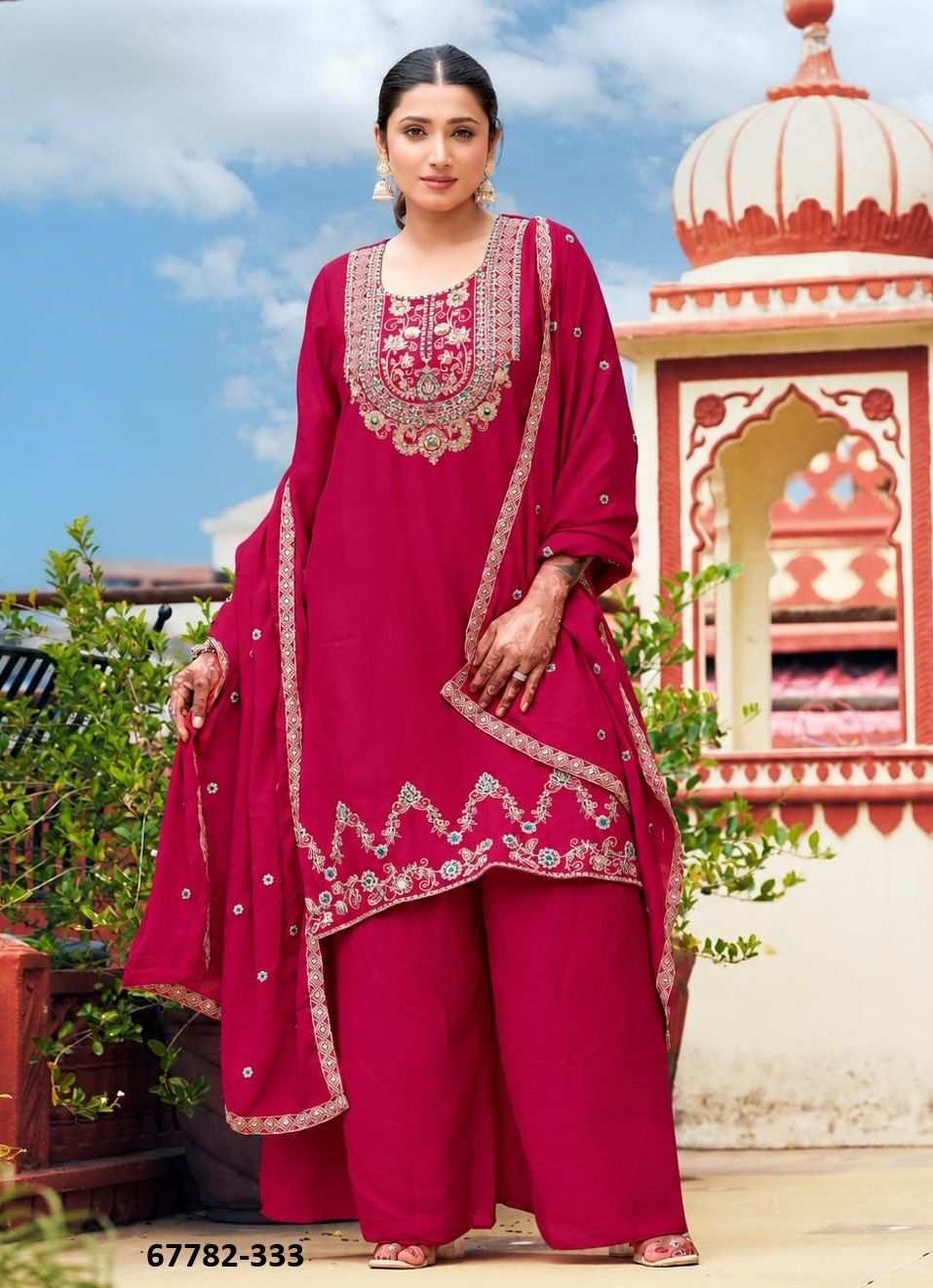 RUPAL - Catalog # 67782 (Set of 3 SIZE-SETS [Readymade Salwar Suits])