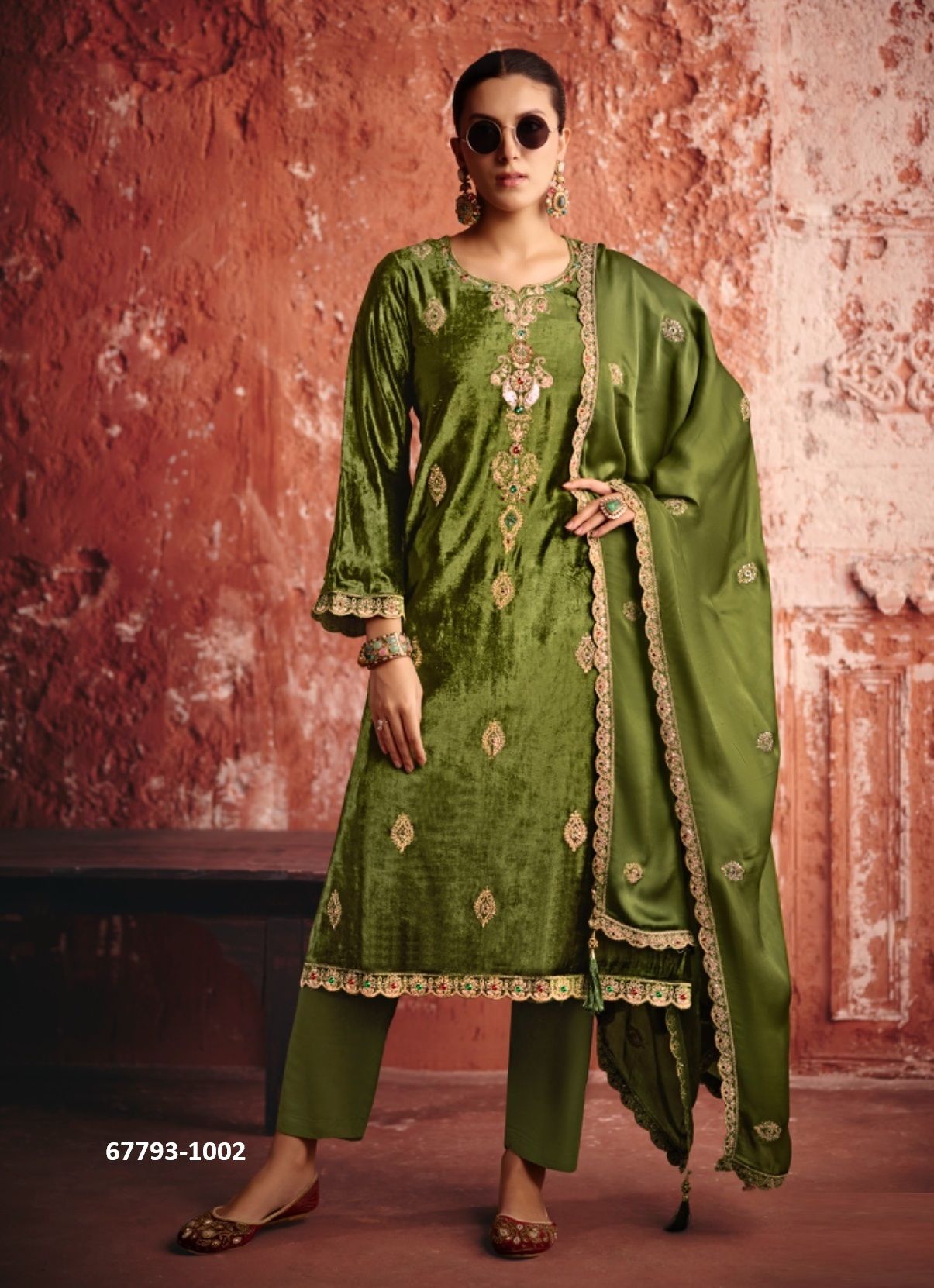 KHALIFA - Catalog # 67793 (Set of 6 Semi-Stitched / Un-Stitched Suits)