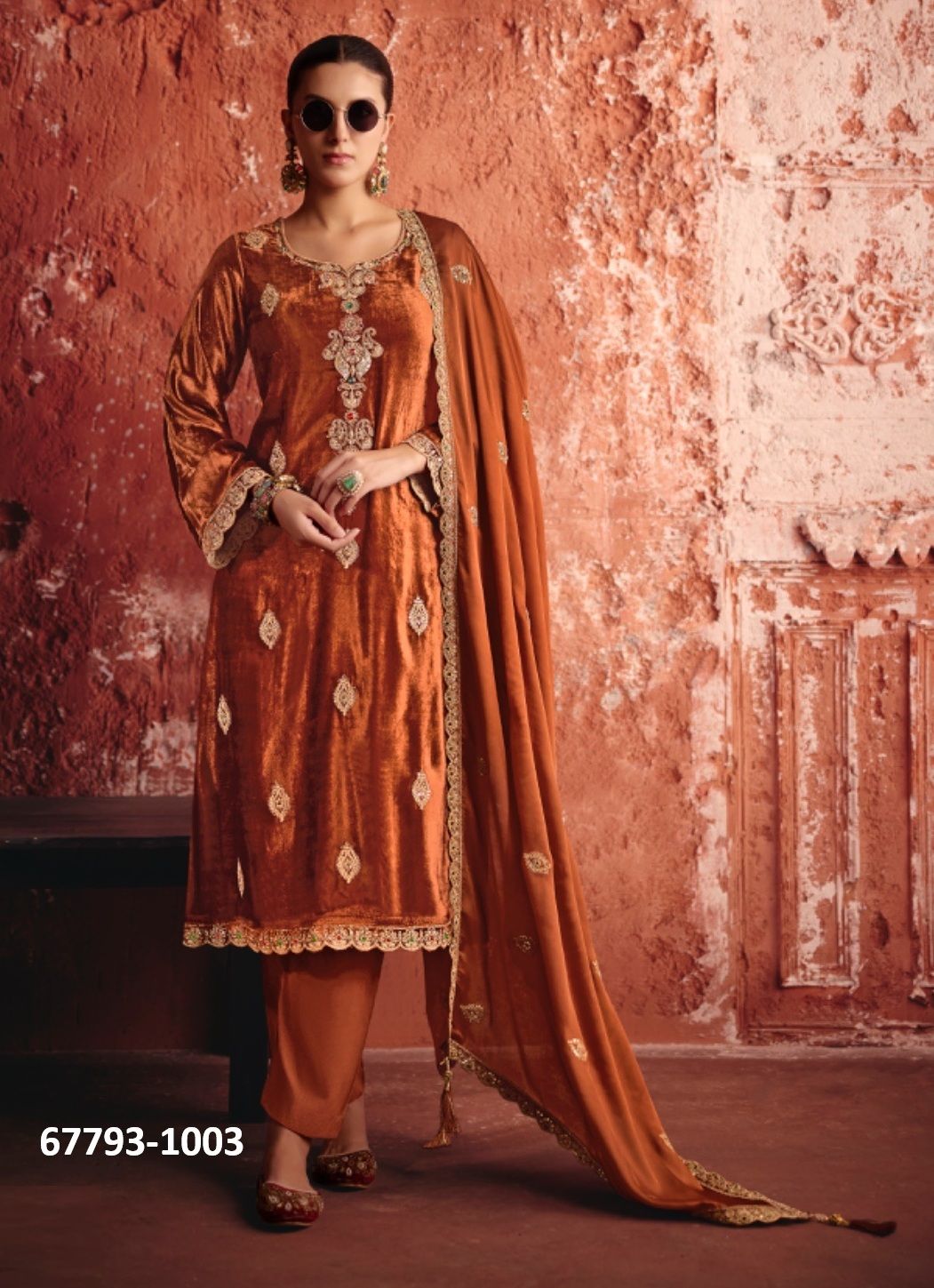 KHALIFA - Catalog # 67793 (Set of 6 Semi-Stitched / Un-Stitched Suits)