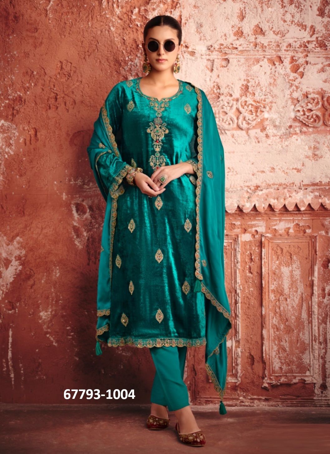 KHALIFA - Catalog # 67793 (Set of 6 Semi-Stitched / Un-Stitched Suits)
