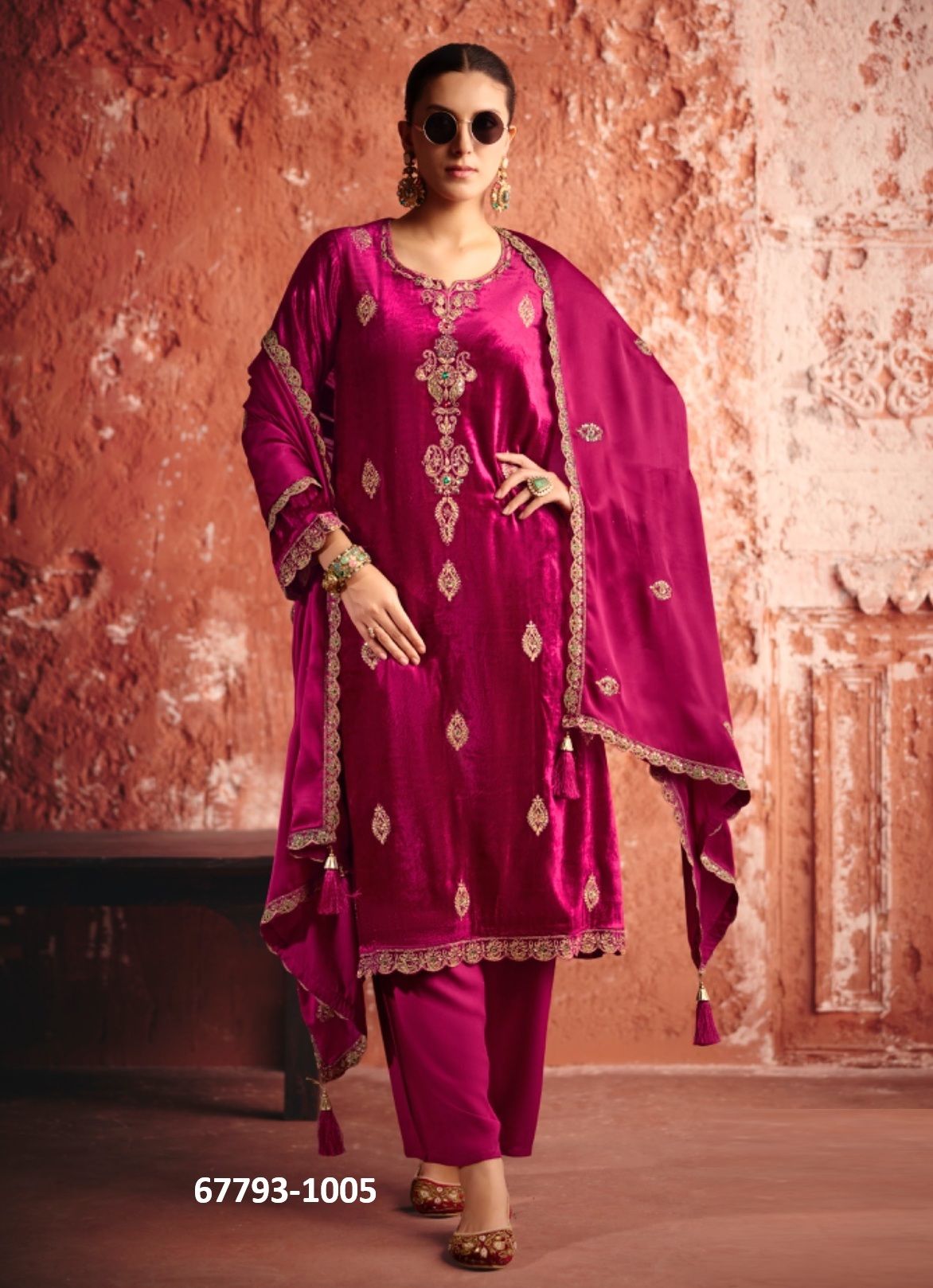 KHALIFA - Catalog # 67793 (Set of 6 Semi-Stitched / Un-Stitched Suits)