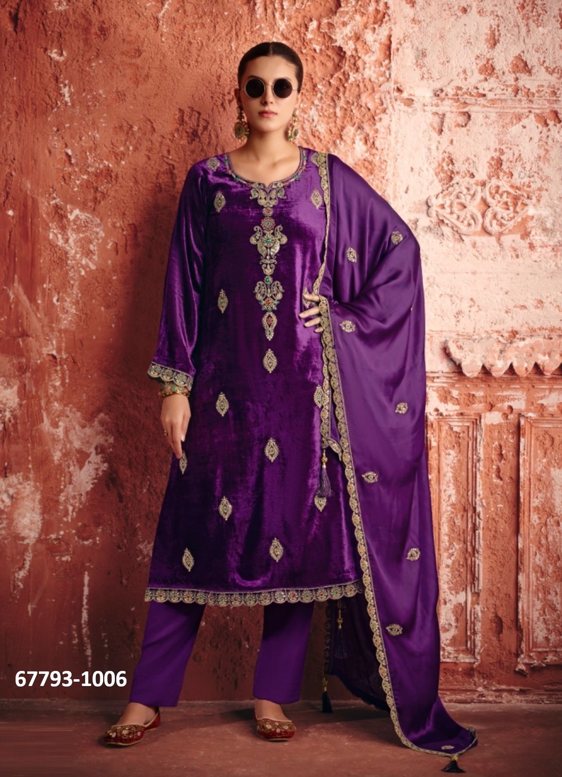 KHALIFA - Catalog # 67793 (Set of 6 Semi-Stitched / Un-Stitched Suits)