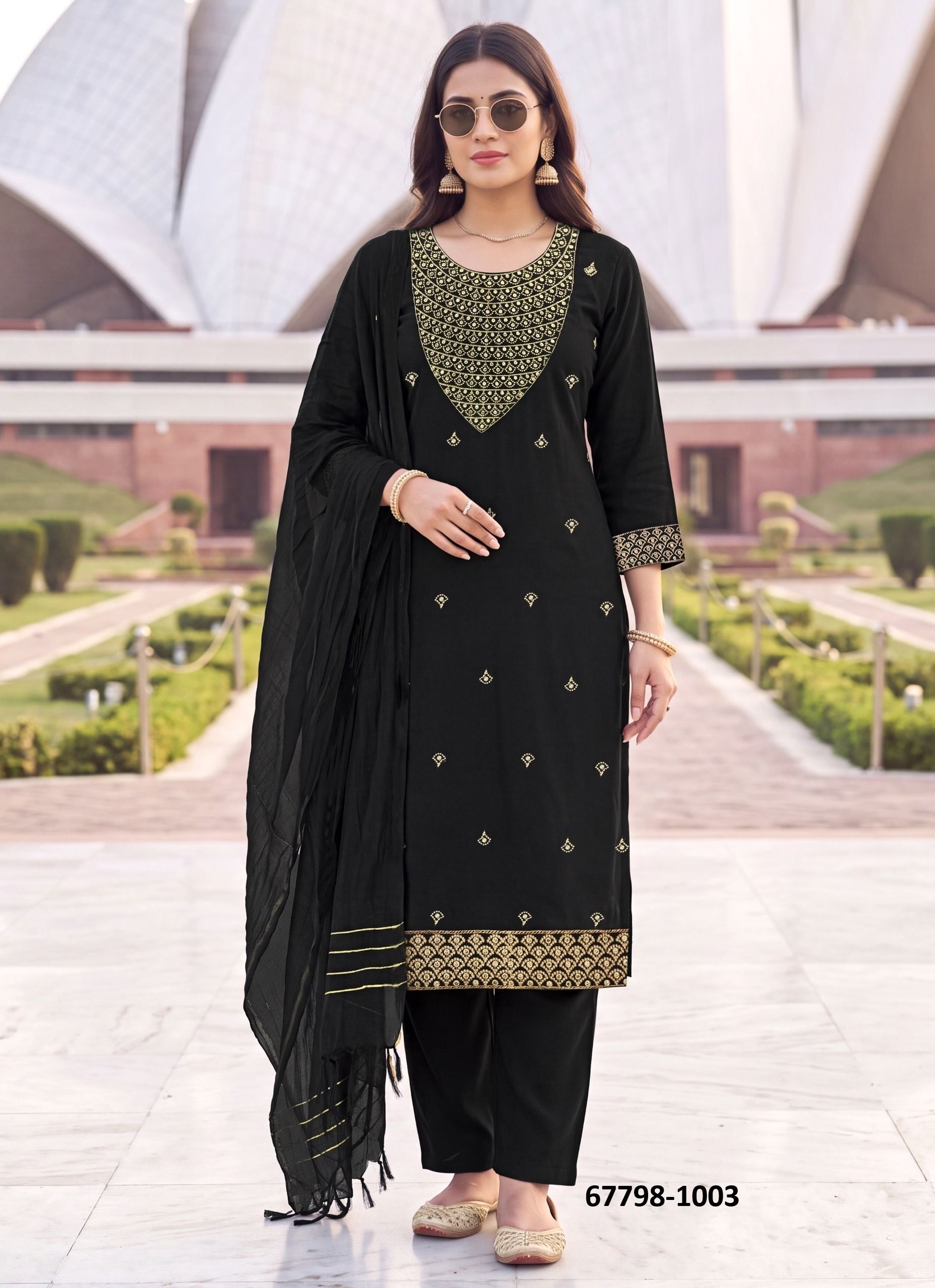 RUP REKHA - Catalog # 67798 (Set of 10 Readymade Salwar Suits)