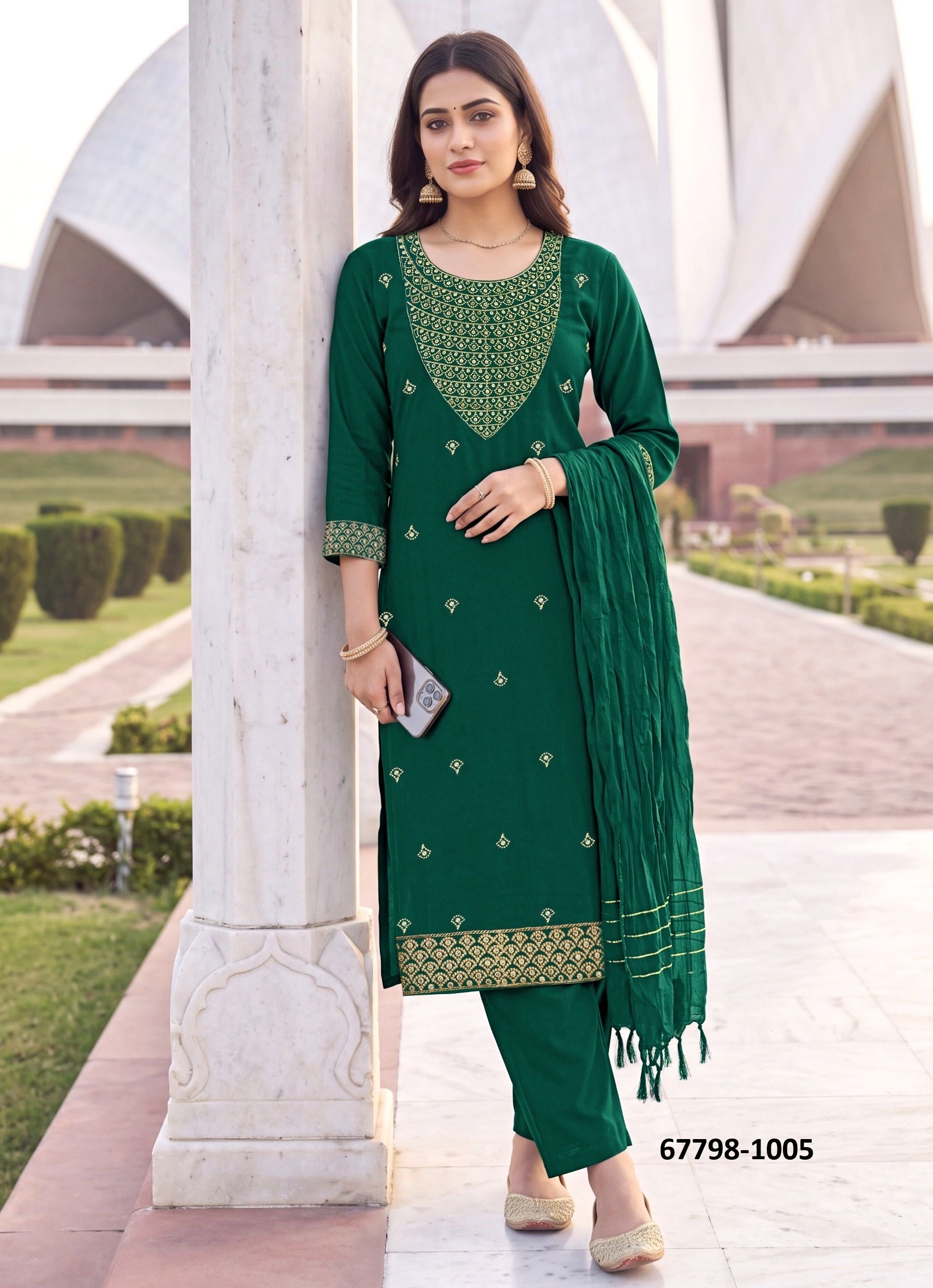 RUP REKHA - Catalog # 67798 (Set of 10 Readymade Salwar Suits)