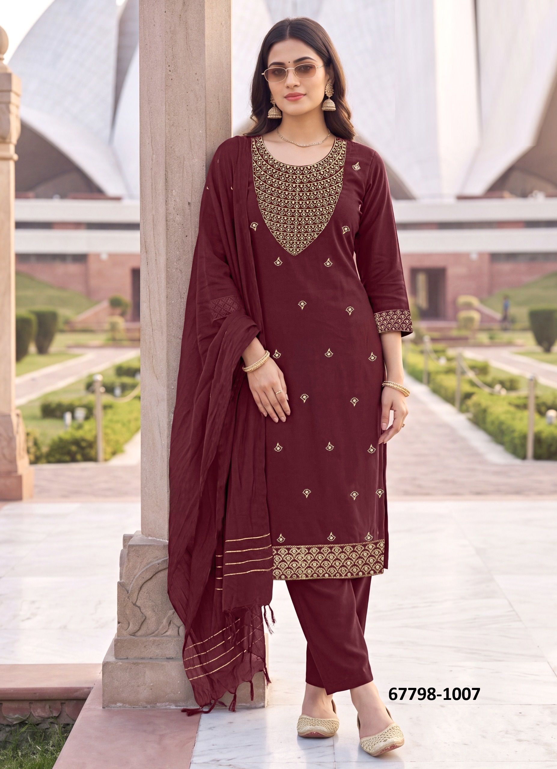 RUP REKHA - Catalog # 67798 (Set of 10 Readymade Salwar Suits)