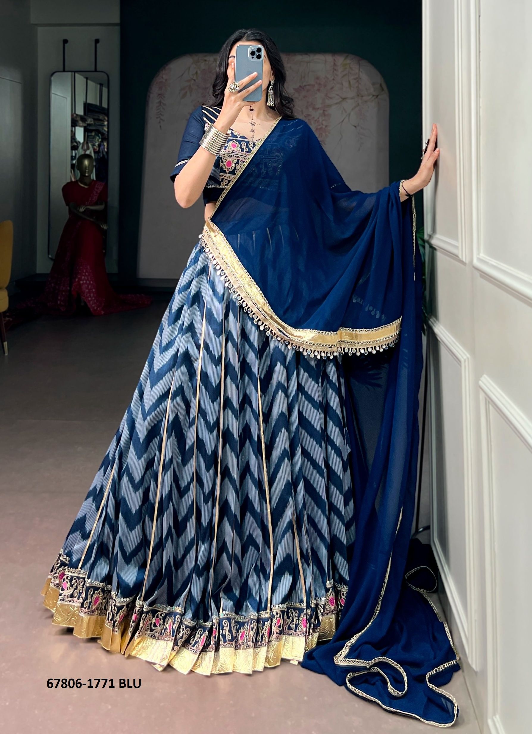SUVAMA - Catalog # 67806 (Set of 4 Readymade Lehengas) SUVAMA - Catalog # 67806 (Set of 4 Readymade Lehengas)