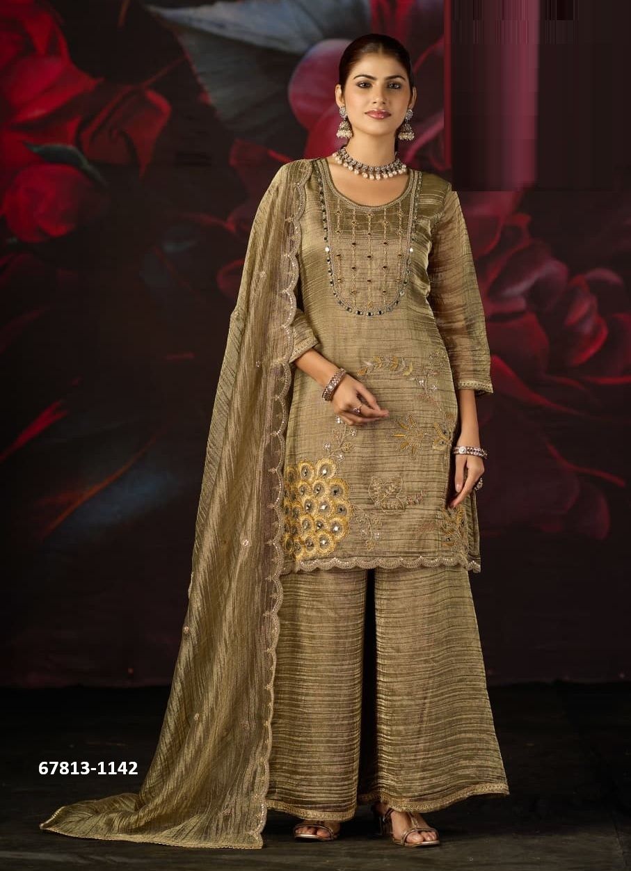 PIYA BASANTI - Catalog # 67813 (Set of 4 Readymade Salwar Suits) PIYA BASANTI - Catalog # 67813 (Set of 4 Readymade Salwar Suits)