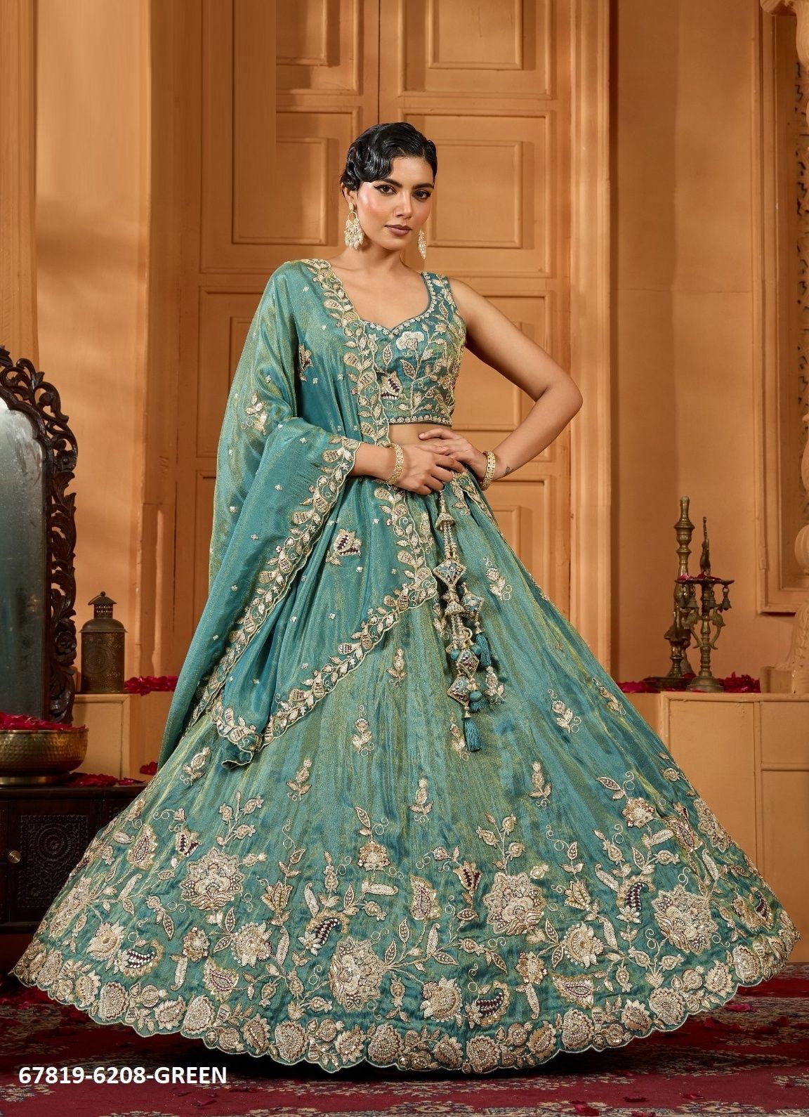 RITUAL - Catalog # 67819 (Set of 3 Semi-Stitched Lehengas) RITUAL - Catalog # 67819 (Set of 3 Semi-Stitched Lehengas)