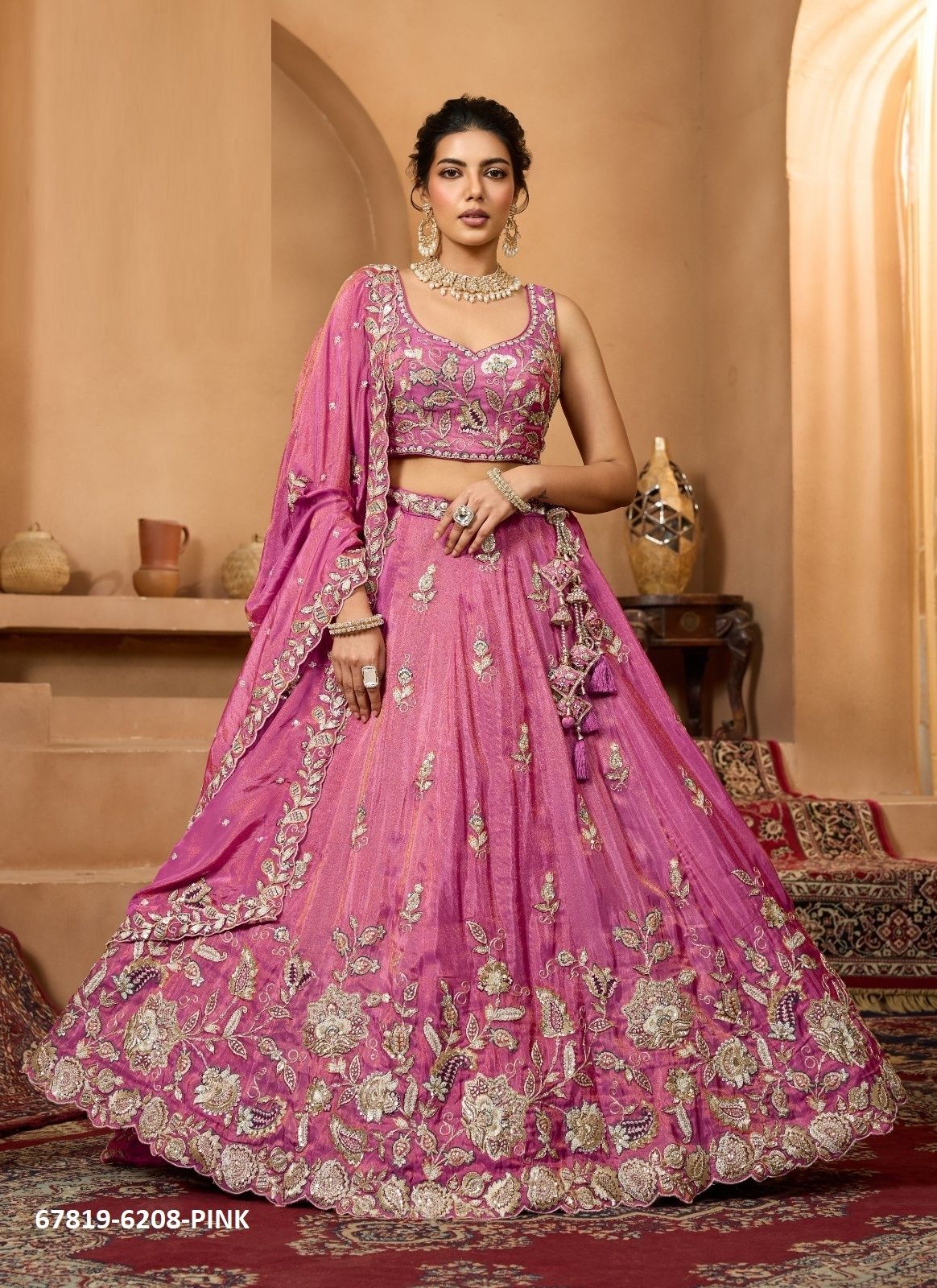 RITUAL - Catalog # 67819 (Set of 3 Semi-Stitched Lehengas) RITUAL - Catalog # 67819 (Set of 3 Semi-Stitched Lehengas)