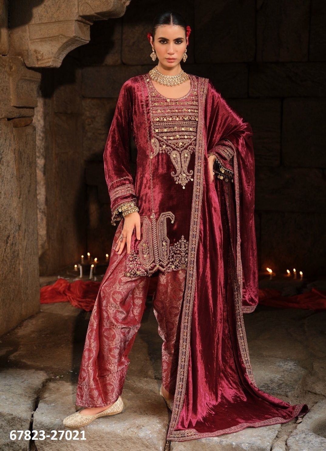 GUNJAN - Catalog # 67823 (Set of 6 Semi-Stitched / Un-Stitched Suits) GUNJAN - Catalog # 67823 (Set of 6 Semi-Stitched / Un-Stitched Suits)