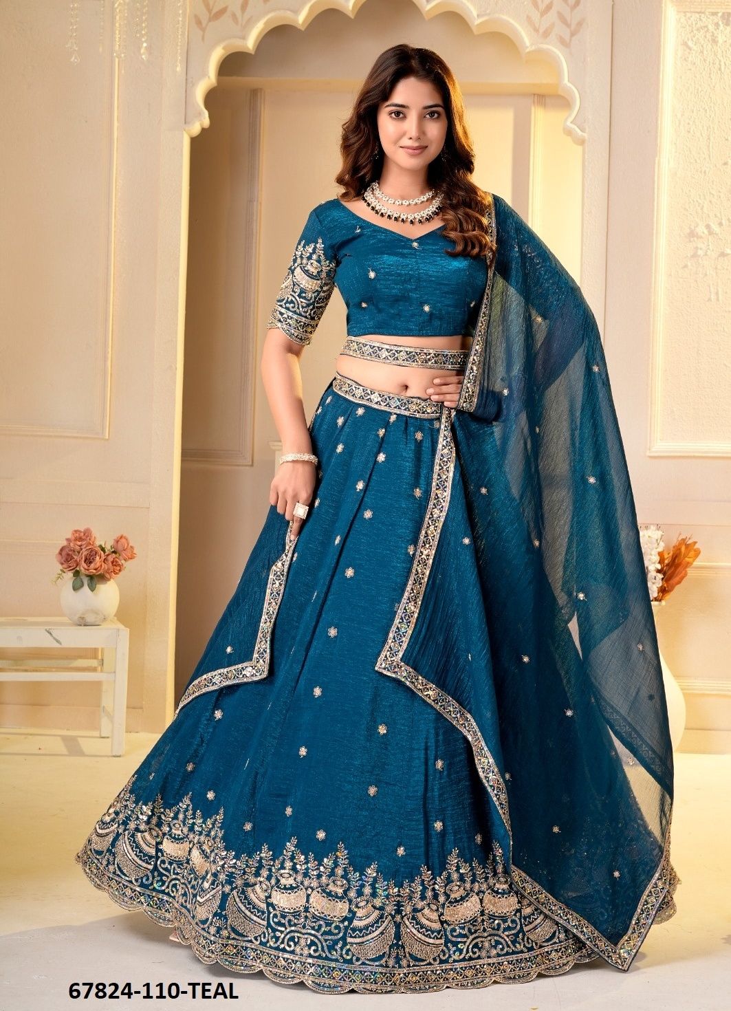 SHINCHAN - Catalog # 67824 (Set of 3 Semi-Stitched Lehengas) SHINCHAN - Catalog # 67824 (Set of 3 Semi-Stitched Lehengas)