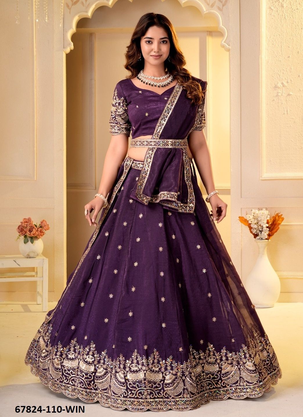 SHINCHAN - Catalog # 67824 (Set of 3 Semi-Stitched Lehengas) SHINCHAN - Catalog # 67824 (Set of 3 Semi-Stitched Lehengas)