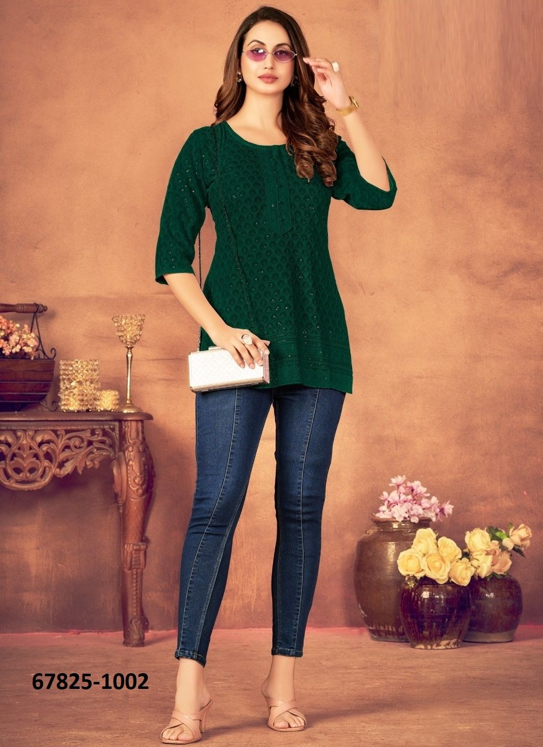 SONALEE - Catalog # 67825 (Set of 5 SIZE-SETS [Readymade Women's Kurtis / Tops])