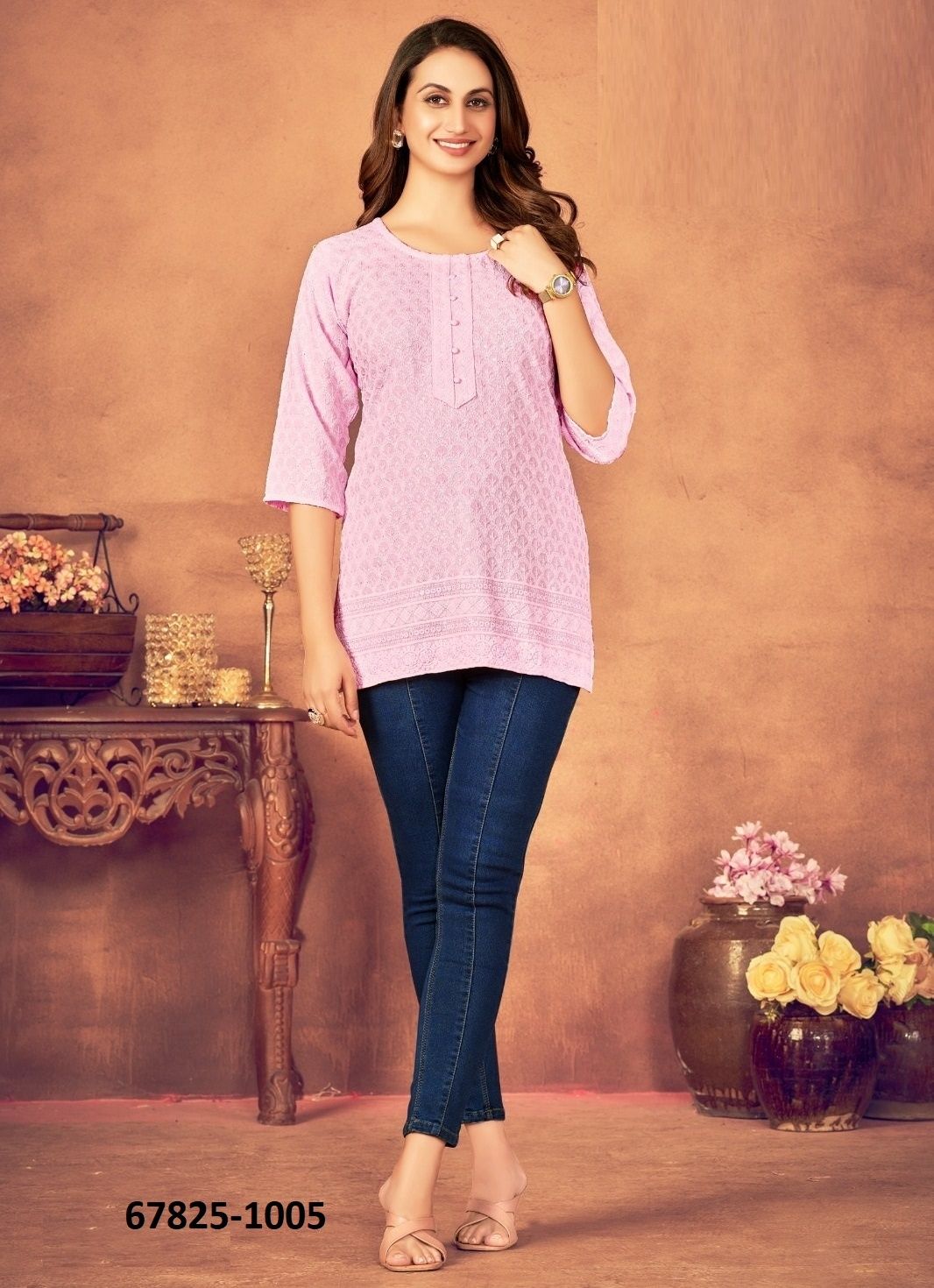 SONALEE - Catalog # 67825 (Set of 5 SIZE-SETS [Readymade Women's Kurtis / Tops])