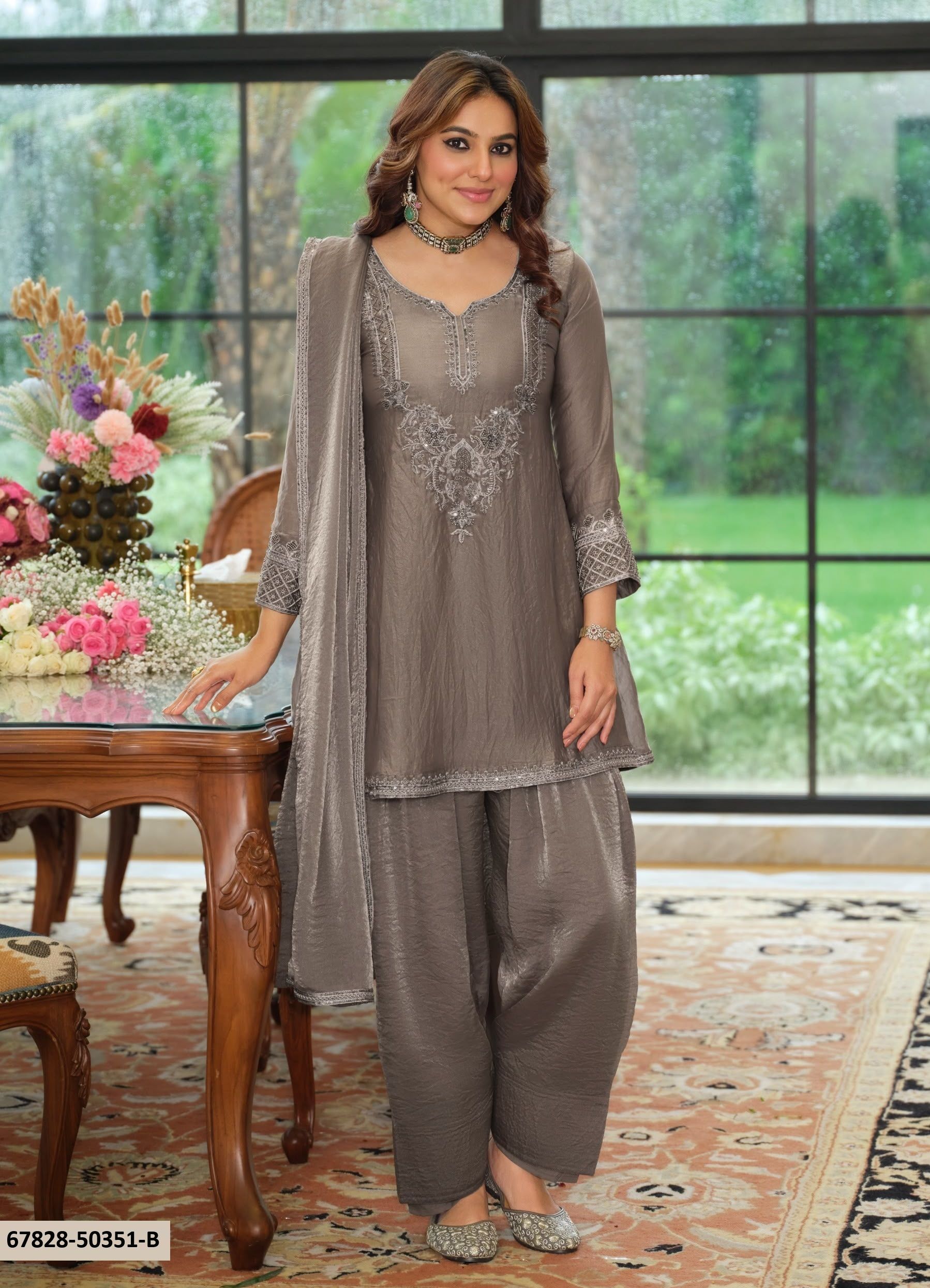 NAVLAKHA - Catalog # 67828 (Set of 4 SIZE-SETS [Readymade Salwar Suits])