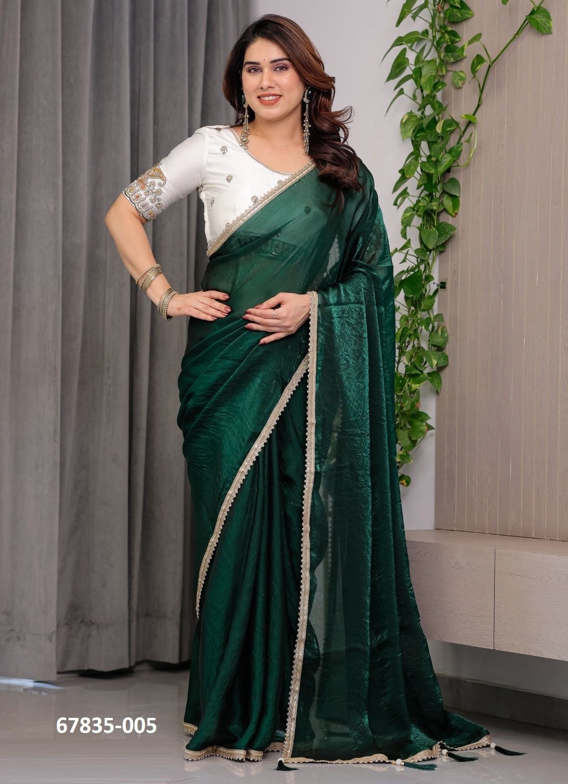 FENDY SATIN - Catalog # 67835 (Set of 6 Sarees) FENDY SATIN - Catalog # 67835 (Set of 6 Sarees)