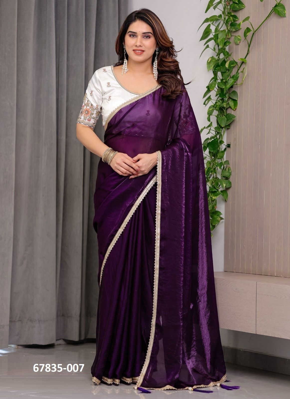 FENDY SATIN - Catalog # 67835 (Set of 6 Sarees) FENDY SATIN - Catalog # 67835 (Set of 6 Sarees)